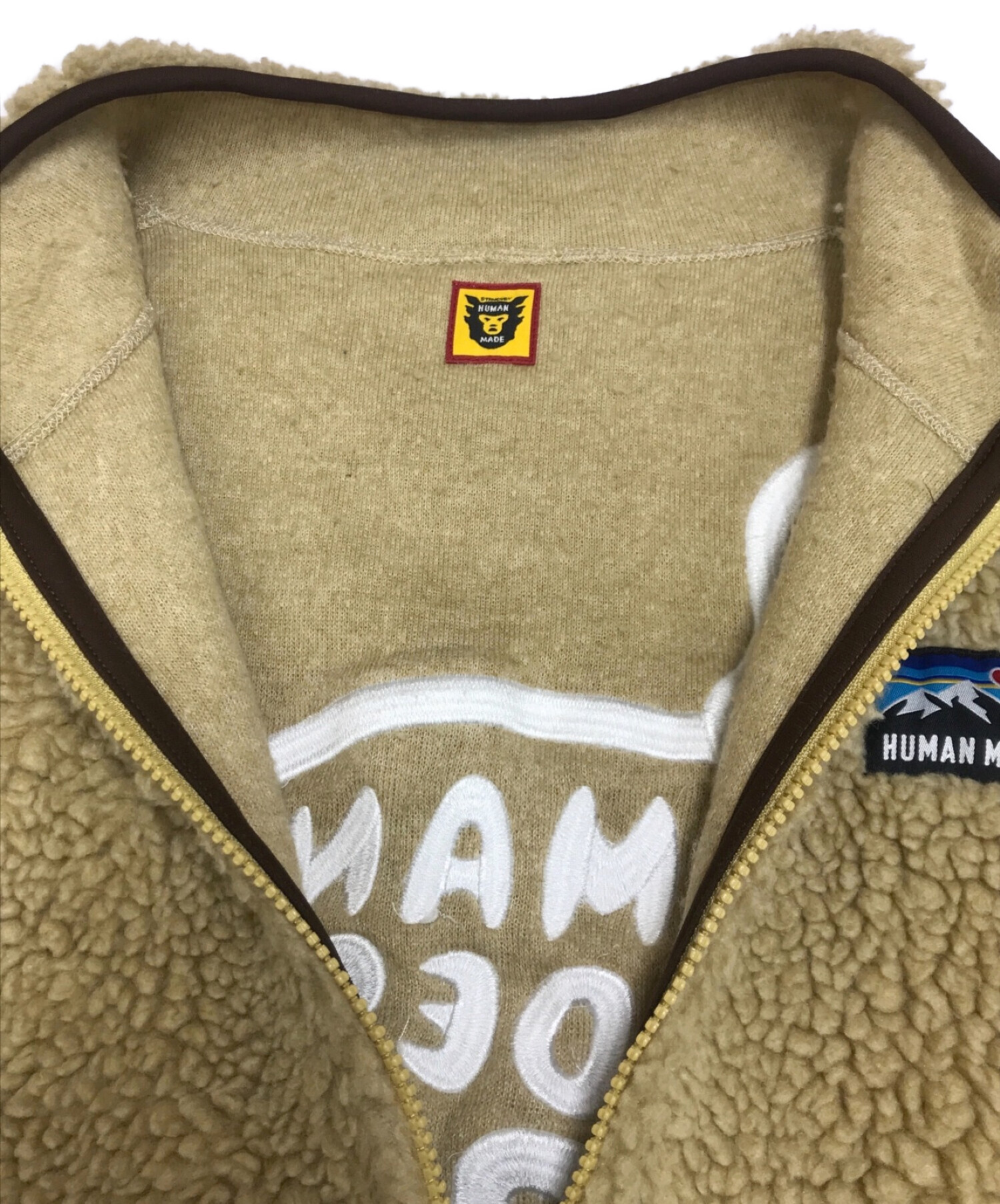 HUMAN MADE (ヒューマンメイド) ボアフリースジャケット ベージュ サイズ:XL