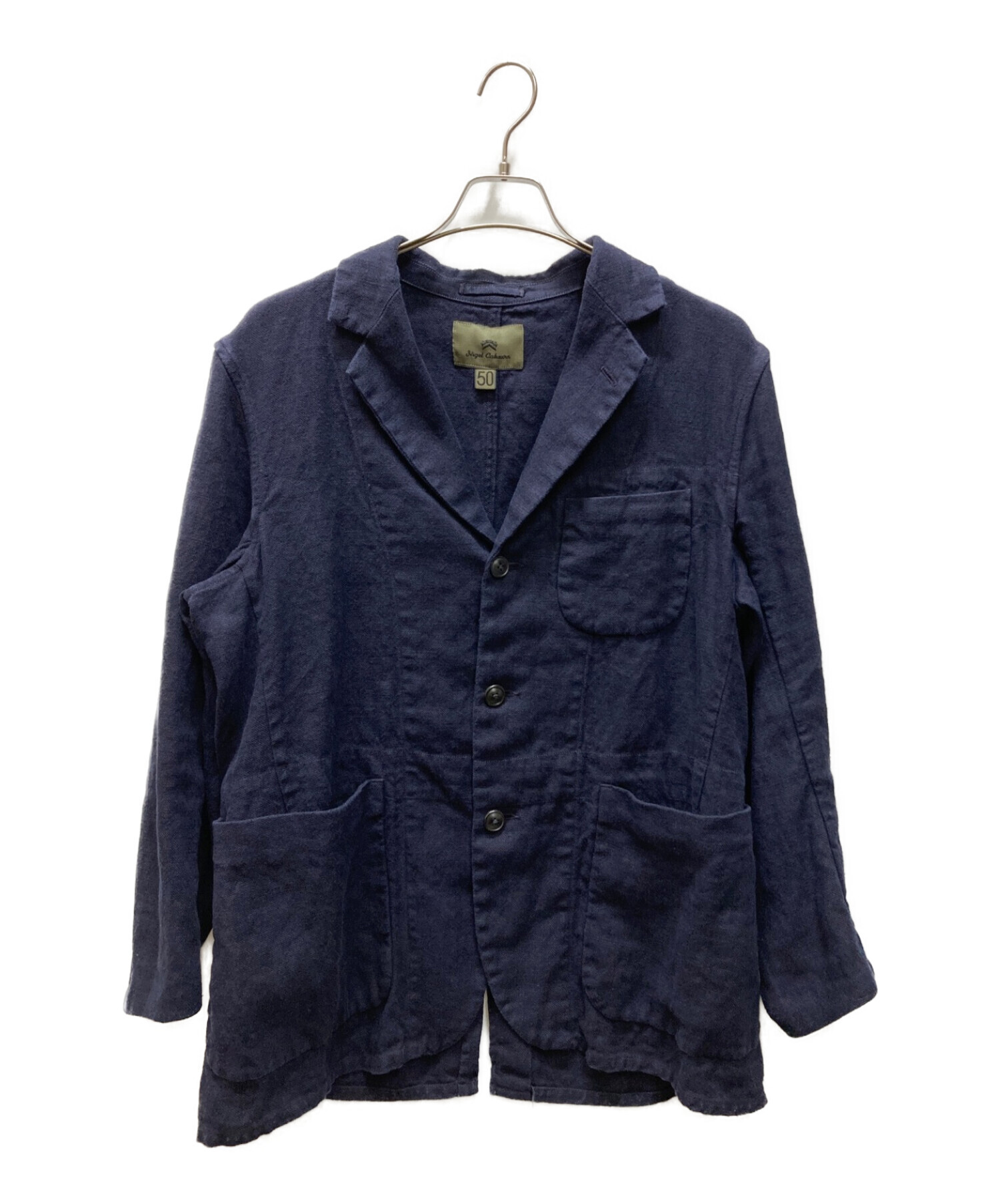 中古・古着通販】NIGEL CABOURN (ナイジェルケーボン) コットンリネンジャケット ネイビー サイズ:50｜ブランド・古着通販  トレファク公式【TREFAC FASHION】スマホサイト