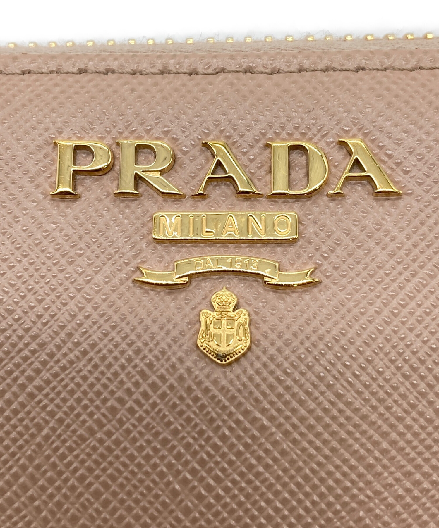 中古・古着通販】PRADA (プラダ) サフィアーノレザージップアラウンド