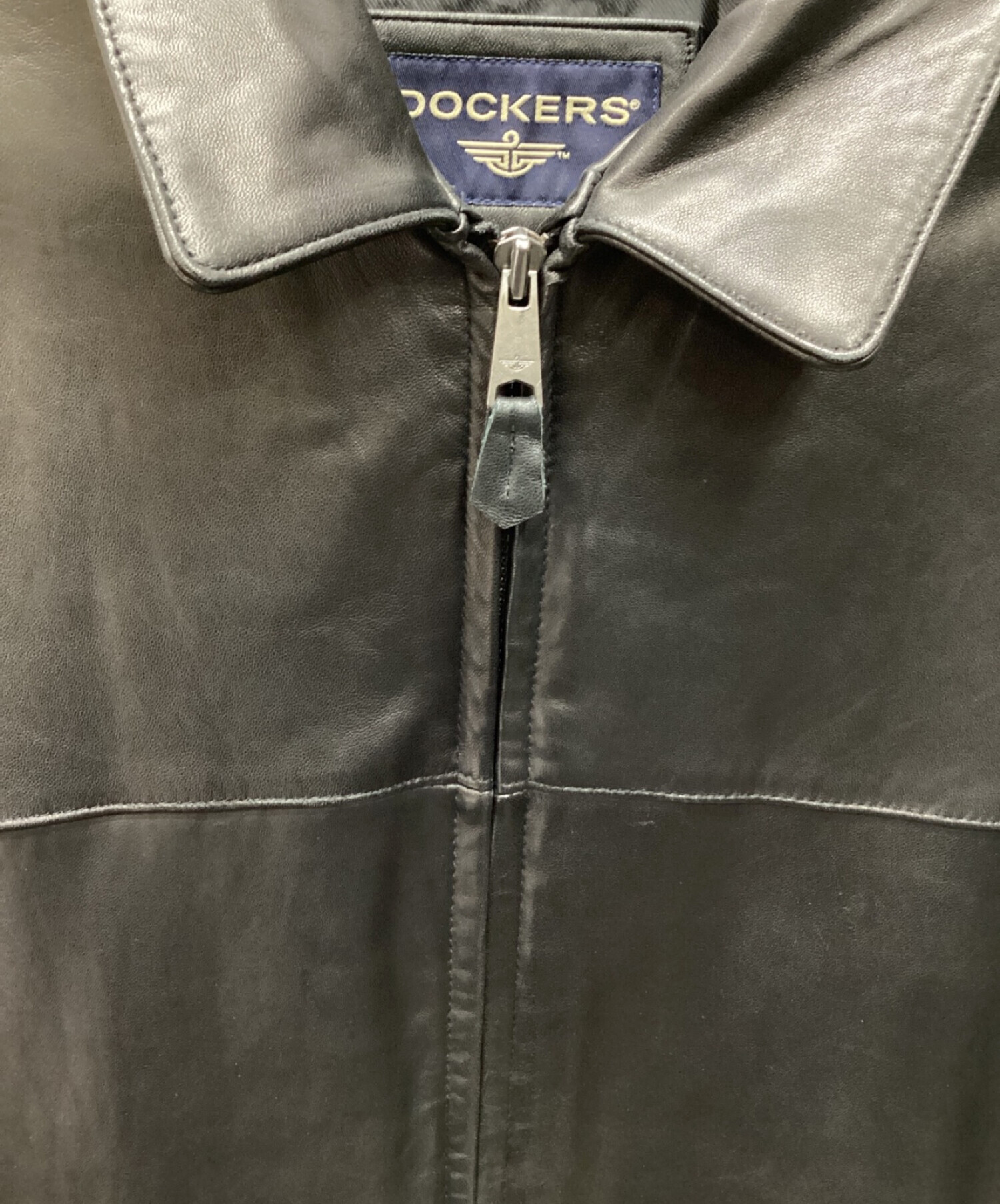 中古・古着通販】DOCKERS (ドッカーズ) レザージャケット ブラック