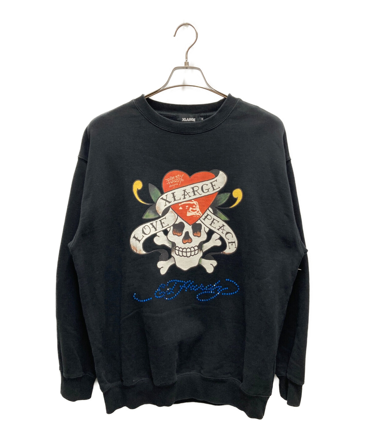 お値下げ後‼️XLARGE × EDHARDY CREWNECK SWEATパーカー - スウェット