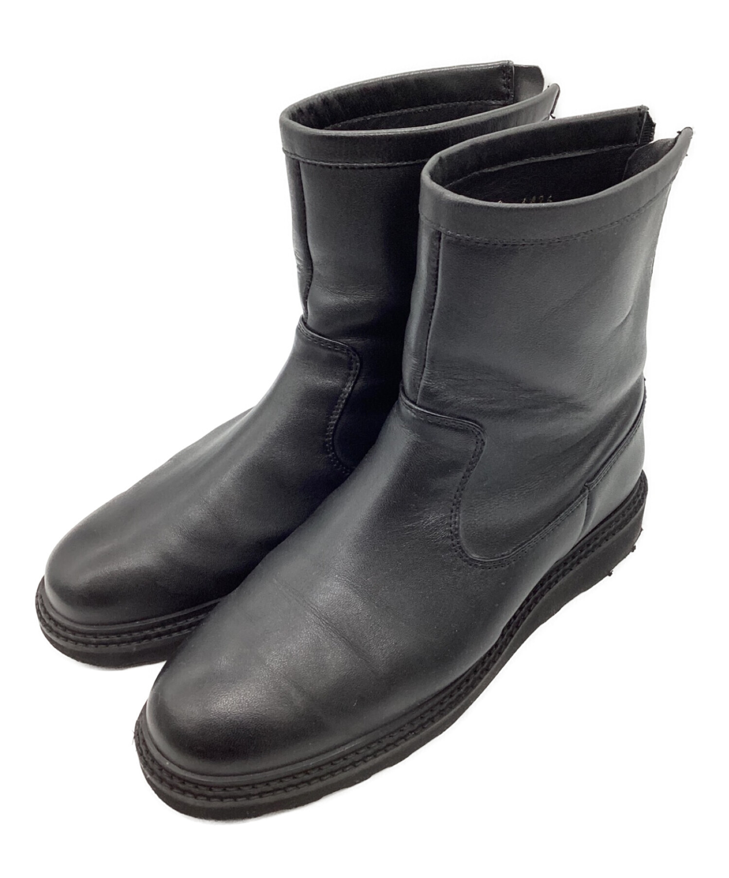 Caminando (カミナンド) TRECK SOLE BACK ZIP BOOTS ブラック サイズ:8