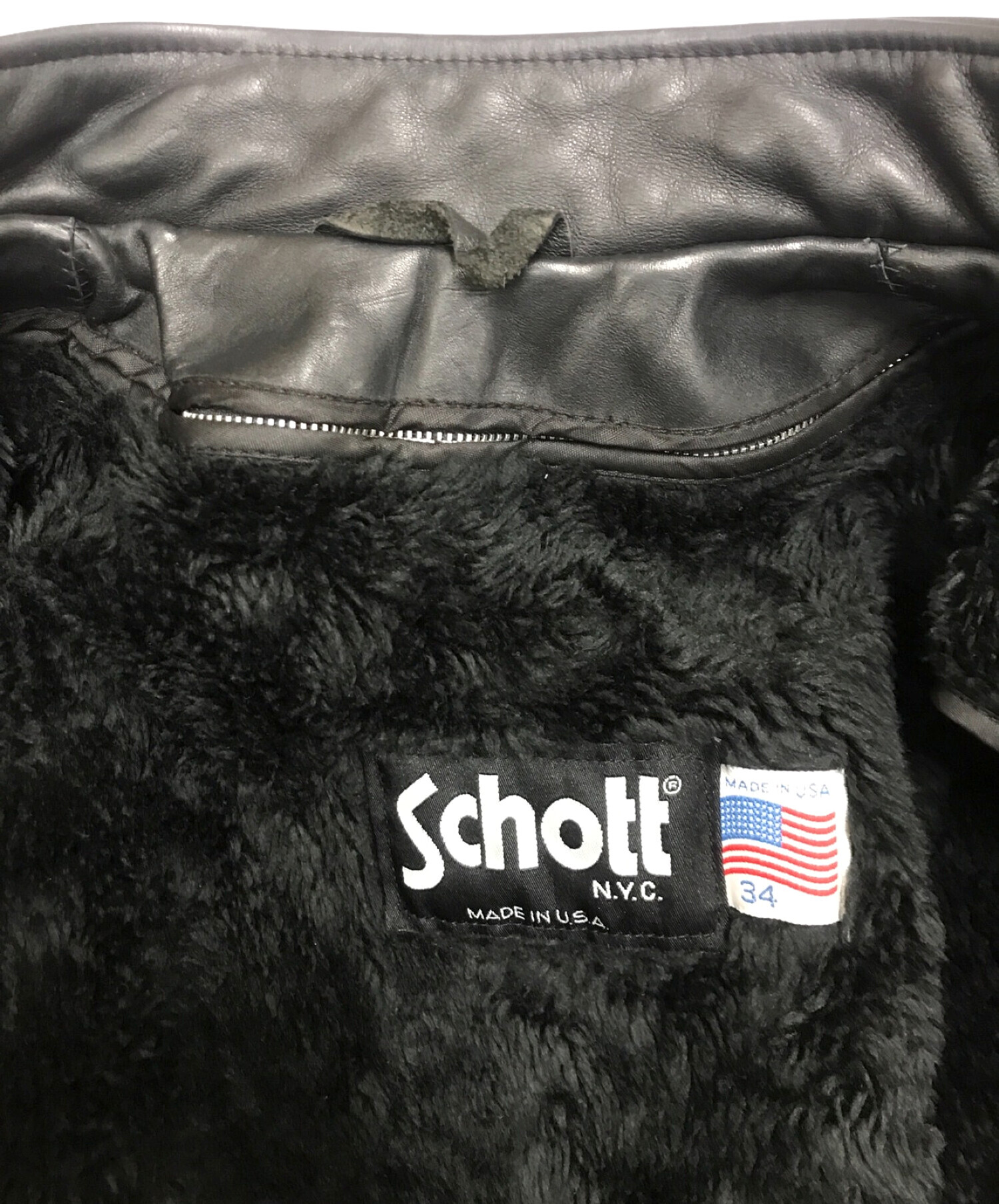 中古・古着通販】Schott (ショット) 641 ボアライナー付シングルレザー