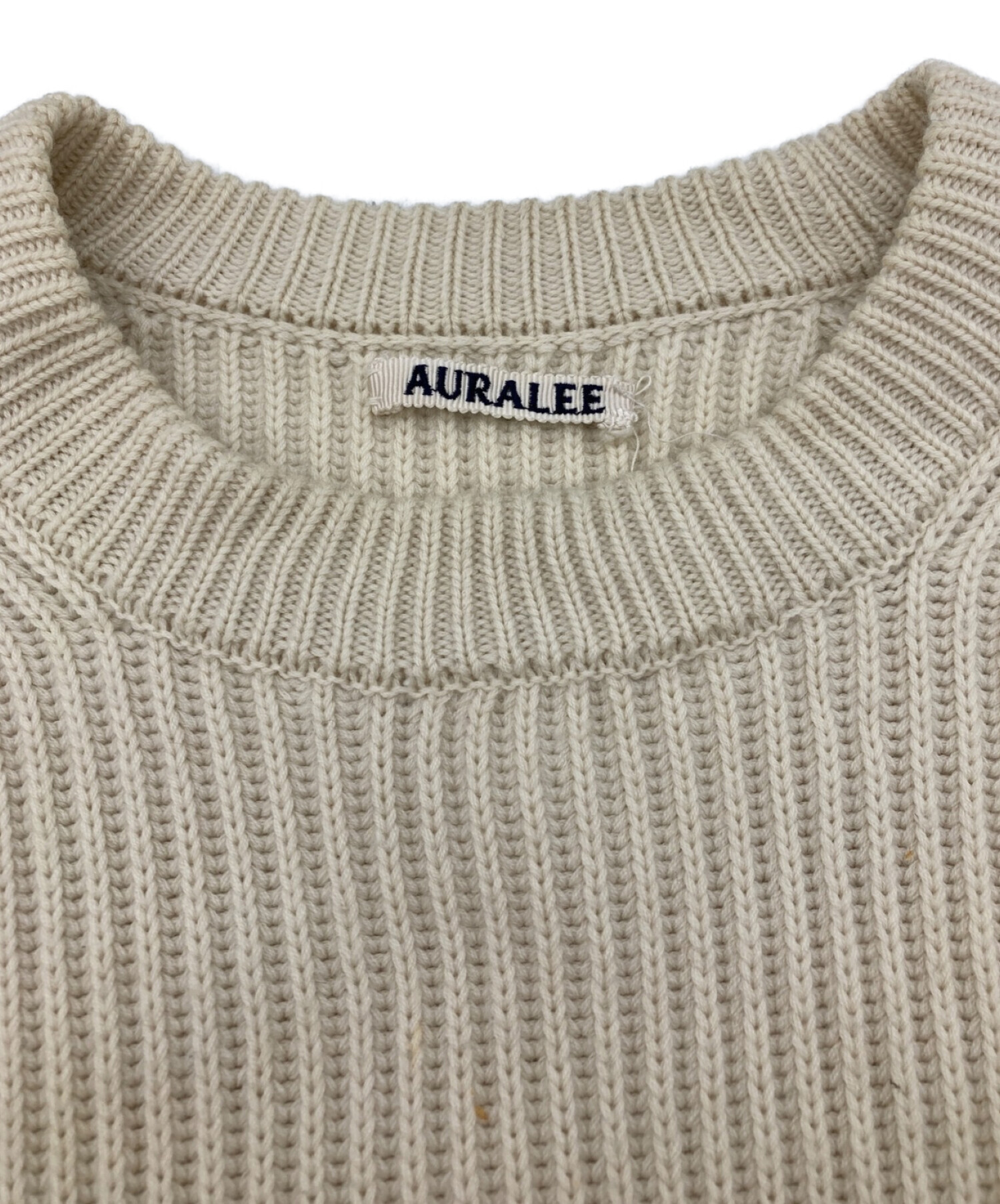 中古・古着通販】AURALEE (オーラリー) WOOL CASHMERE RIB KNIT アイボリー サイズ:4｜ブランド・古着通販  トレファク公式【TREFAC FASHION】スマホサイト