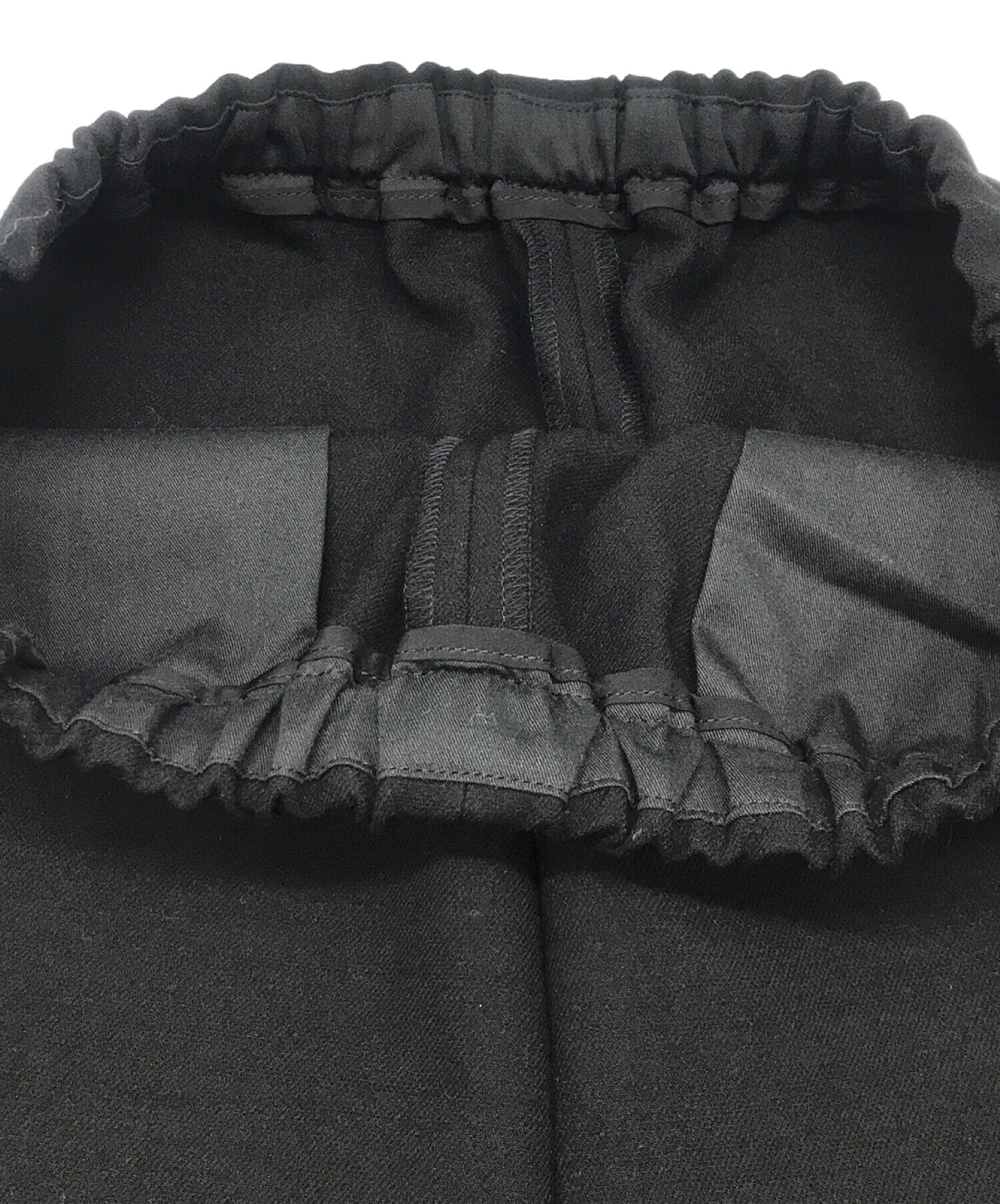 ENFOLD (エンフォルド) ウールダブルクロス Relaxジョガーパンツ ブラック サイズ:38