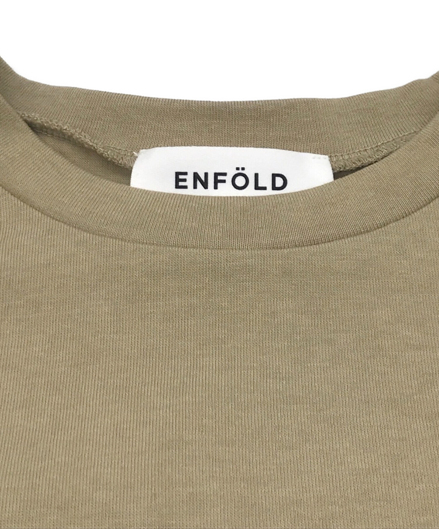 ENFOLD (エンフォルド) ハイトソフト天竺 ワイドスリーブ Tシャツ ベージュ サイズ:38