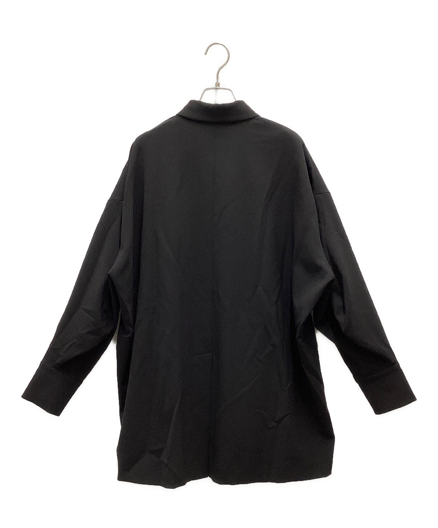 ENFOLD (エンフォルド) ダブルクロスカーブアームポロシャツ ブラック サイズ:38