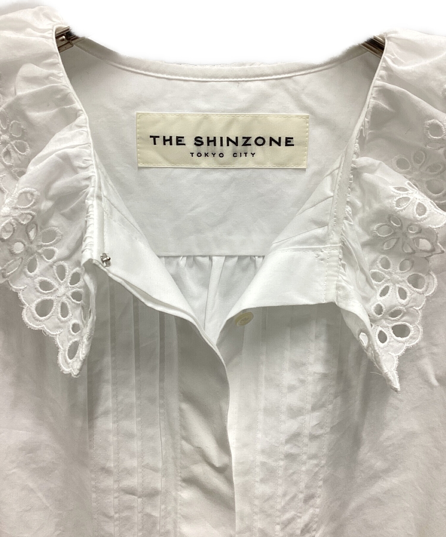 THE SHINZONE (ザ シンゾーン) レースカラーブラウス ホワイト サイズ:36