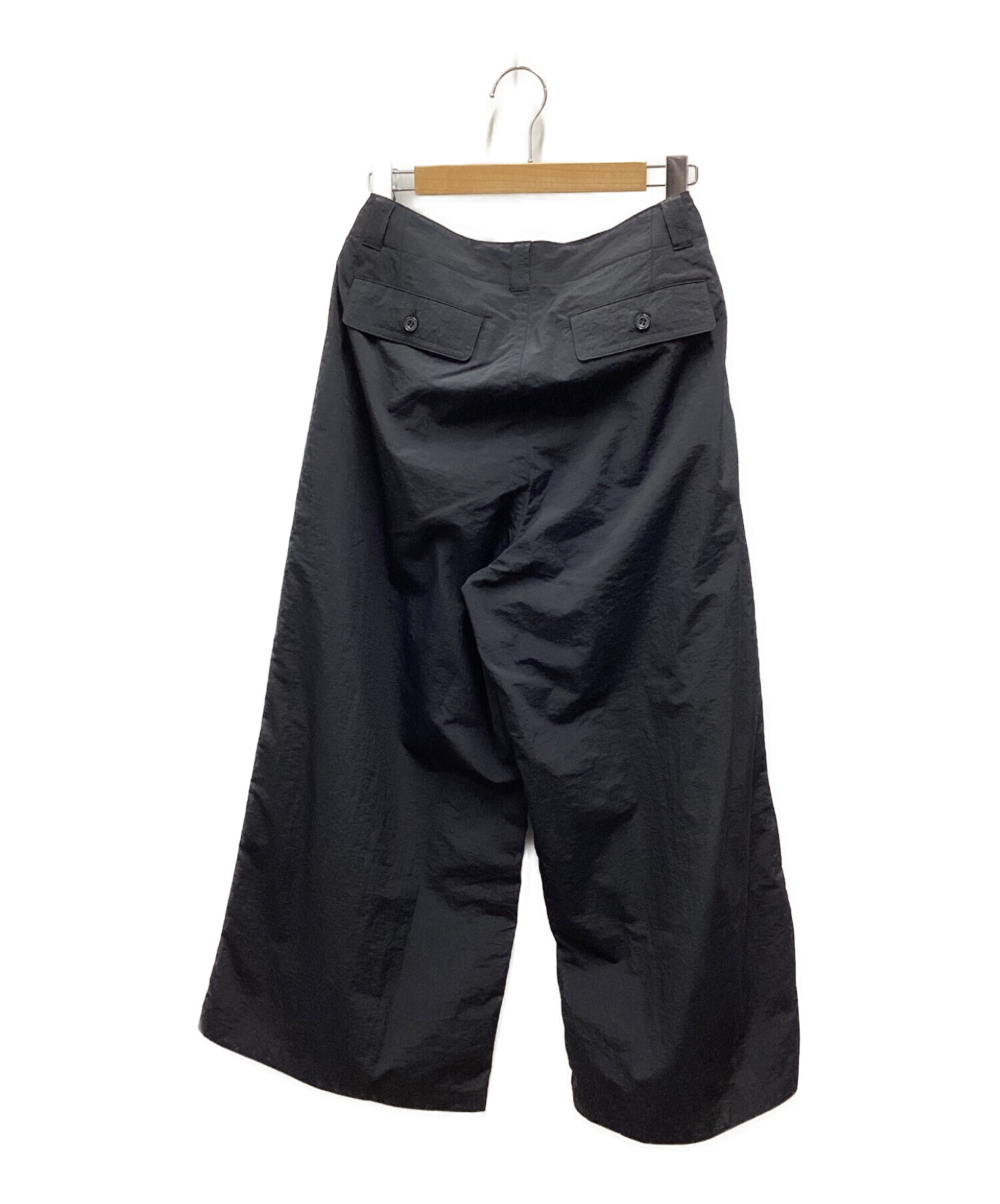 MEYAME (メヤメ) SIDE LINE WIDE PANTS ブラック サイズ:0（XS）