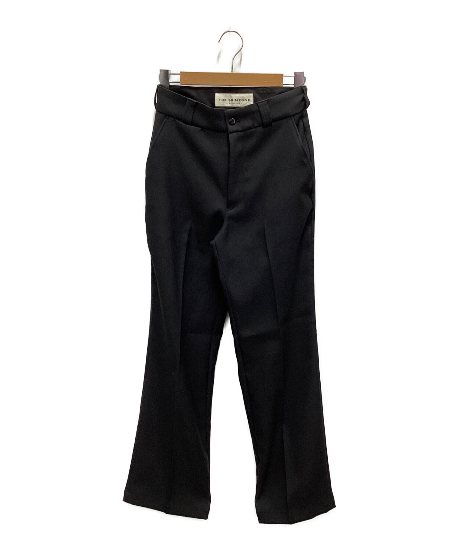 THE SHINZONE (ザ シンゾーン) CENTER PRESS PANTS ブラック サイズ:34