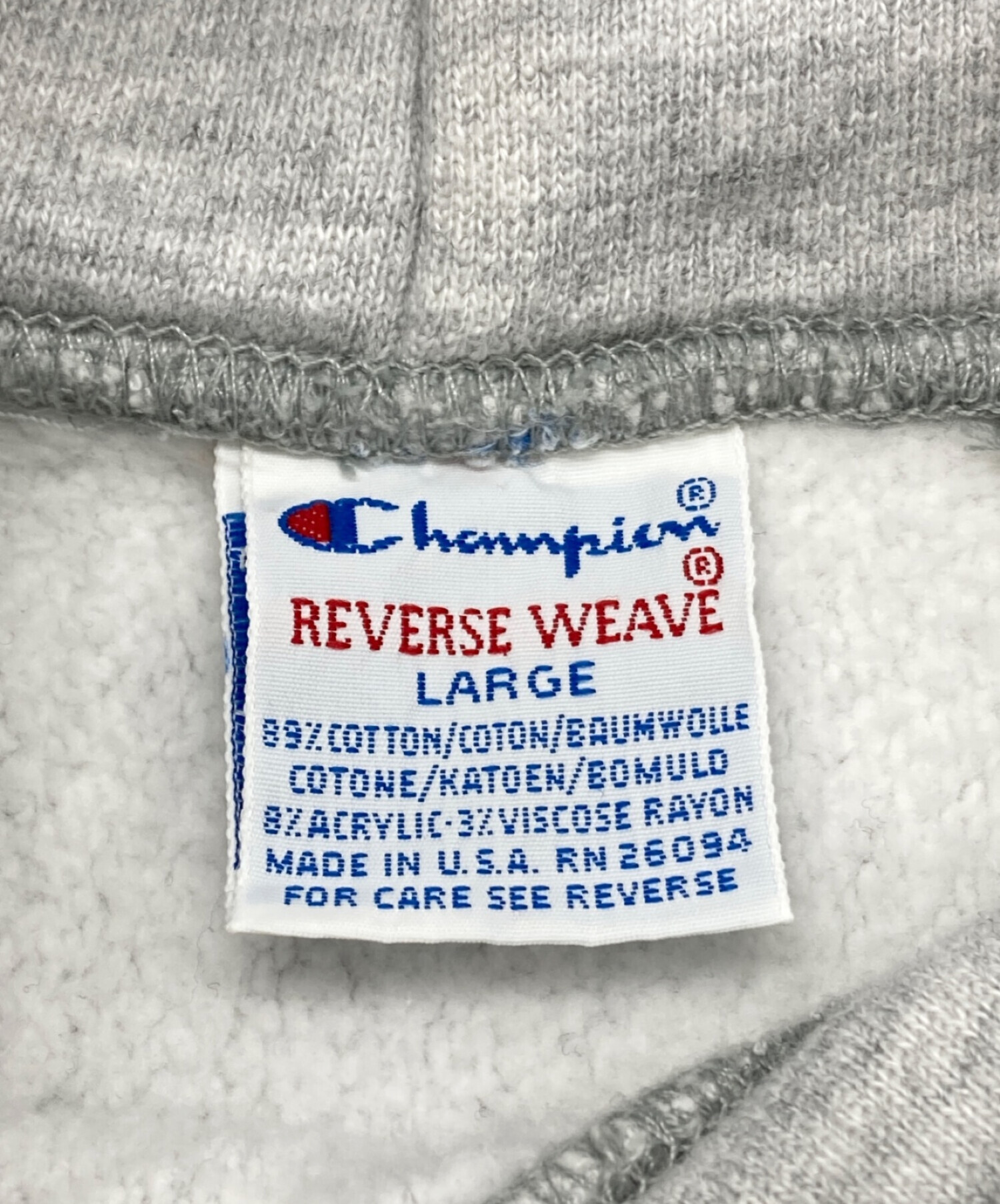 Champion REVERSE WEAVE (チャンピオンリバースウィーブ) [古着]　4段プリントヴィンテージパーカー グレー サイズ:L