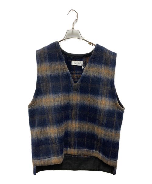 中古・古着通販】YARDEN (ヤーデン) shaggy vest ネイビー サイズ:Free