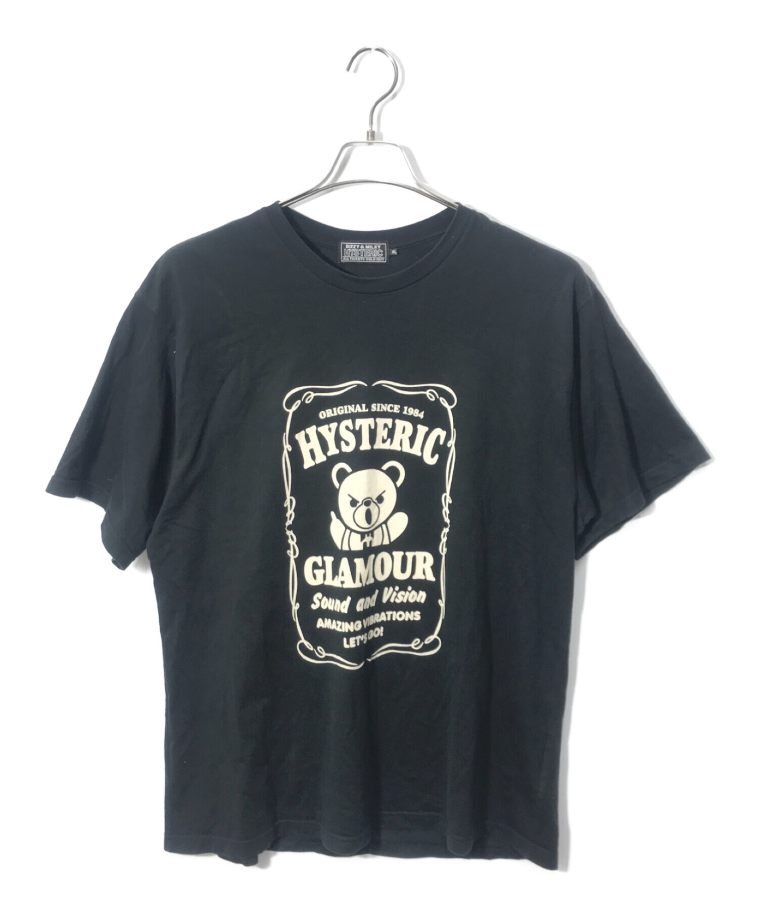 Hysteric Glamour (ヒステリックグラマー) BEAR LABEL Tシャツ ブラック サイズ:XL