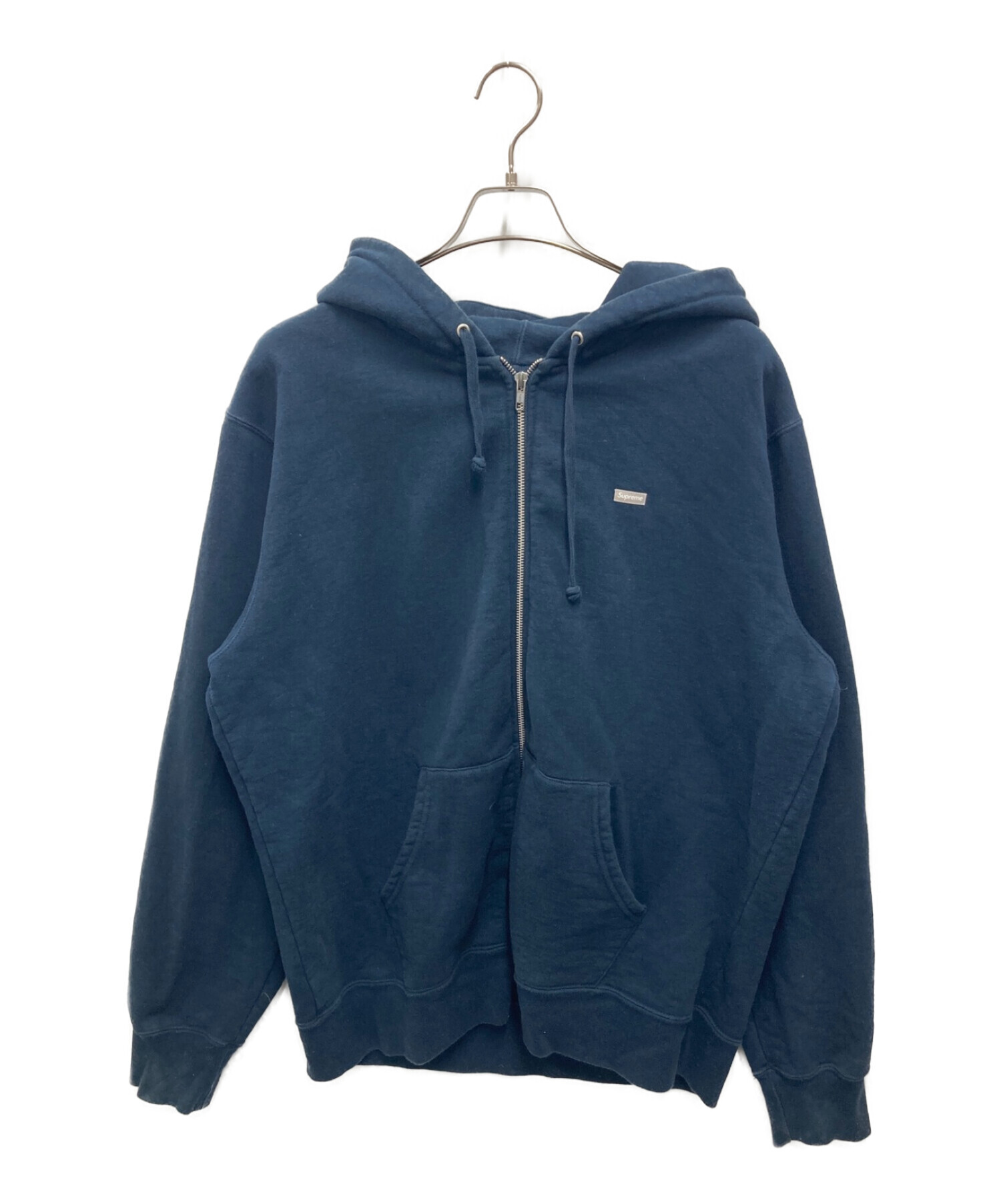 Supreme (シュプリーム) Reflective Small Box Zip Up Sweatshirt ネイビー サイズ:XL