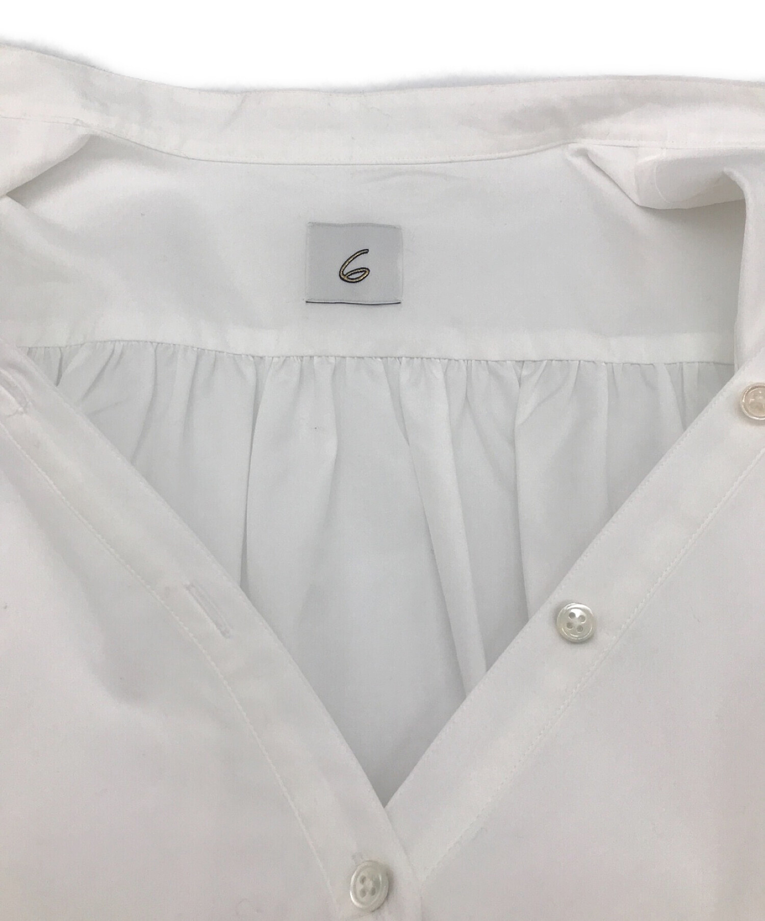 6(ROKU) BEAUTY&YOUTH (ロク ビューティーアンドユース) COTTON DRESS SHIRT ホワイト サイズ:36