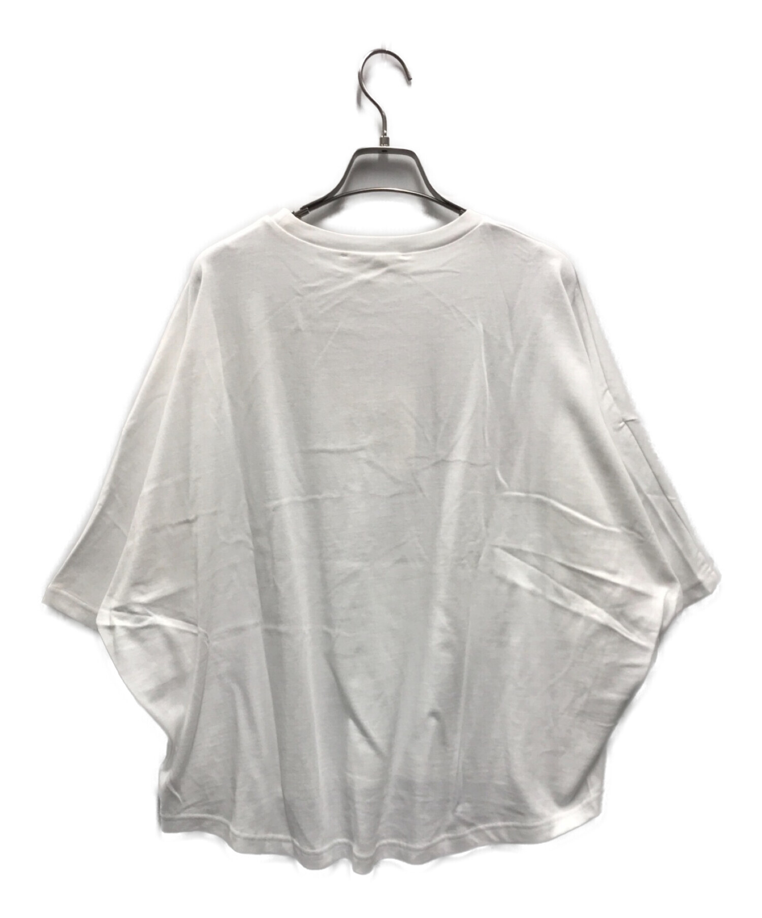 ENFOLD (エンフォルド) ハイトソフト天竺 ワイドスリーブ Tシャツ ホワイト サイズ:38
