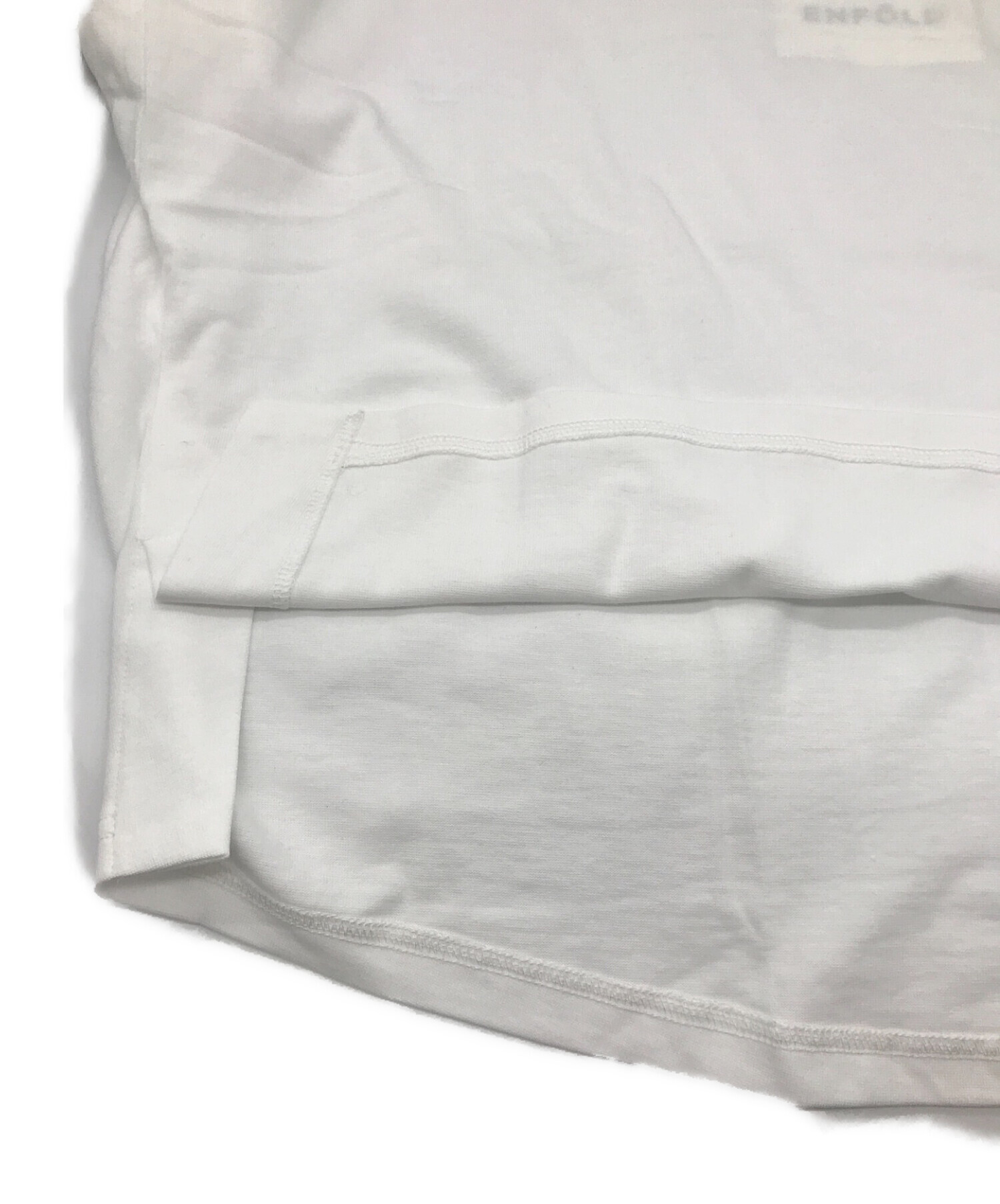 ENFOLD (エンフォルド) ハイトソフト天竺 ワイドスリーブ Tシャツ ホワイト サイズ:38
