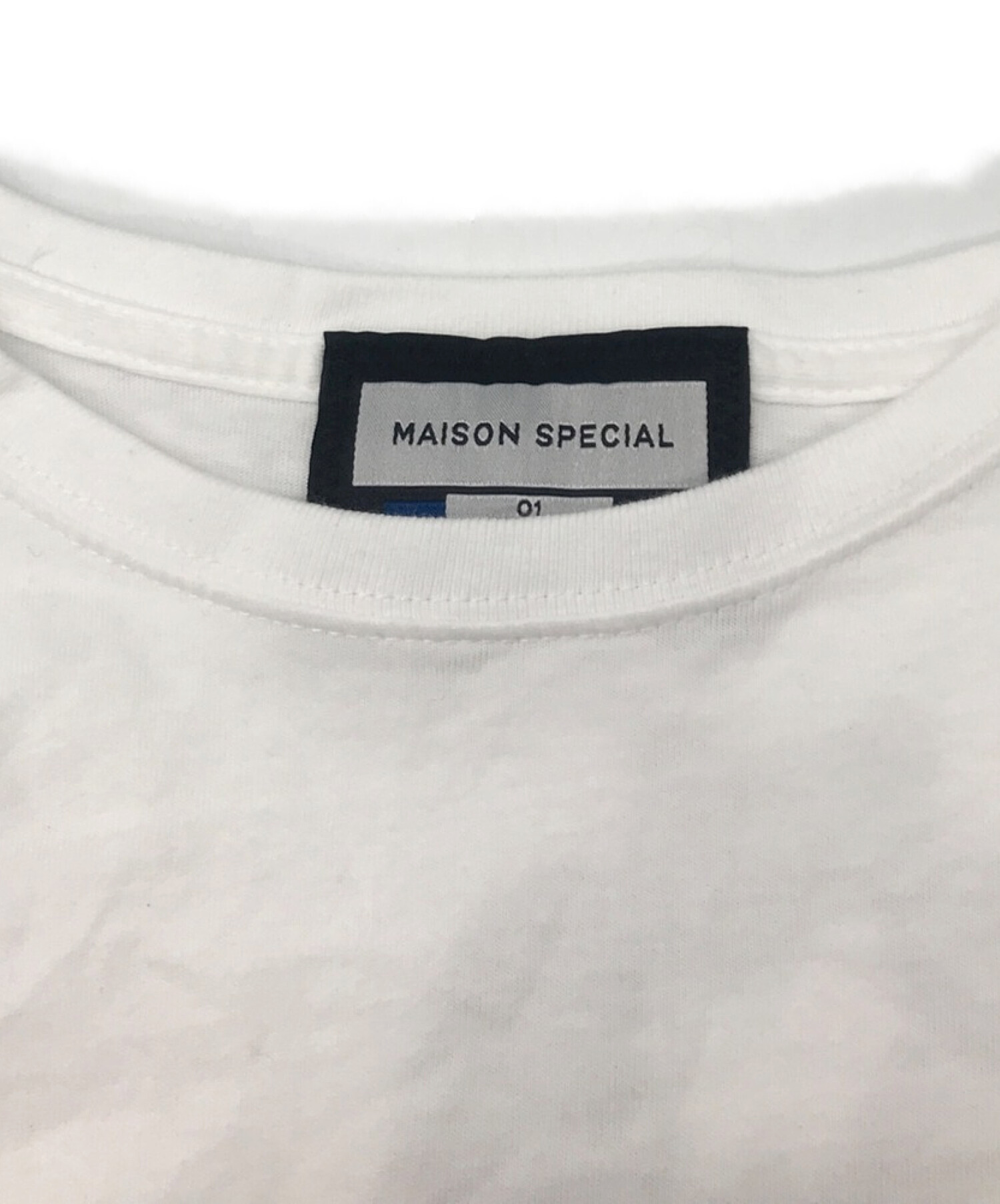 中古・古着通販】MAISON SPECIAL (メゾンスペシャル) フラワーハンドプリントオーバーサイズクルーネックTシャツ ホワイト サイズ:1｜ブランド・古着通販  トレファク公式【TREFAC FASHION】スマホサイト