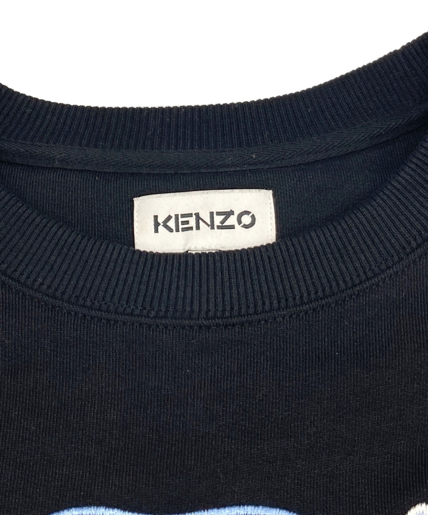 中古・古着通販】KENZO (ケンゾー) 刺繍スウェット ブラック サイズ:L