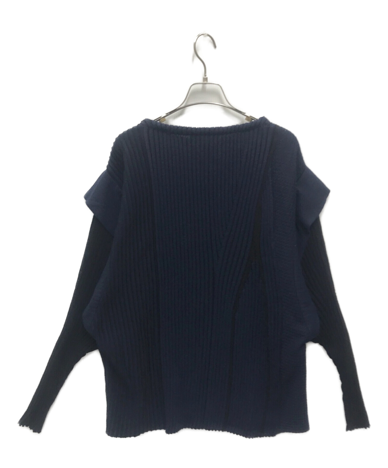 mame kurogouchi (マメクロゴウチ) 3D Stripe Knited Pullover ネイビー サイズ:S