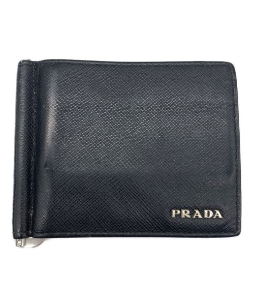 【中古・古着通販】PRADA (プラダ) マネークリップ2つ折り財布