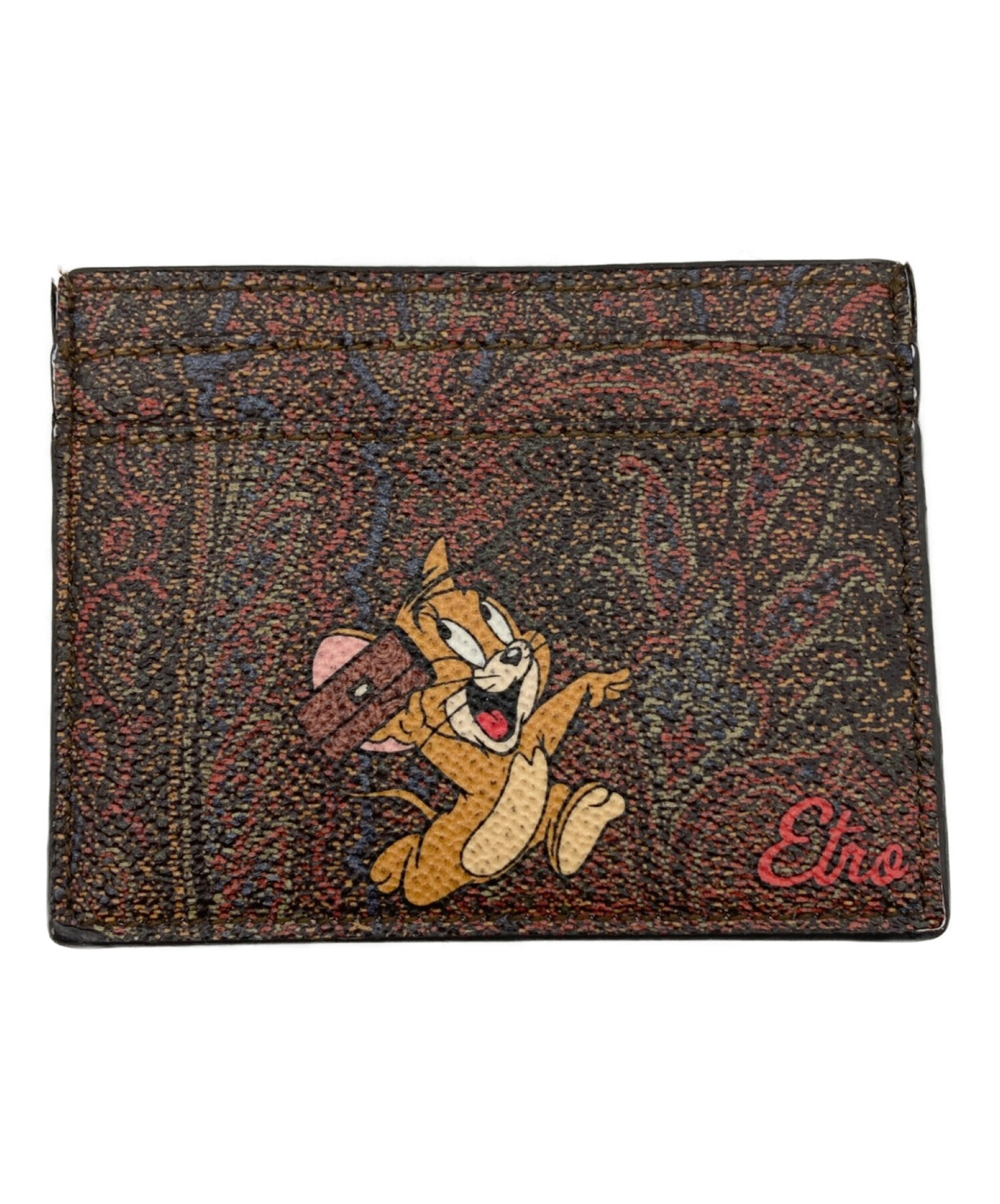 ETRO (エトロ) Tom and Jerry (トムトジェリー) カードケース ブラウン