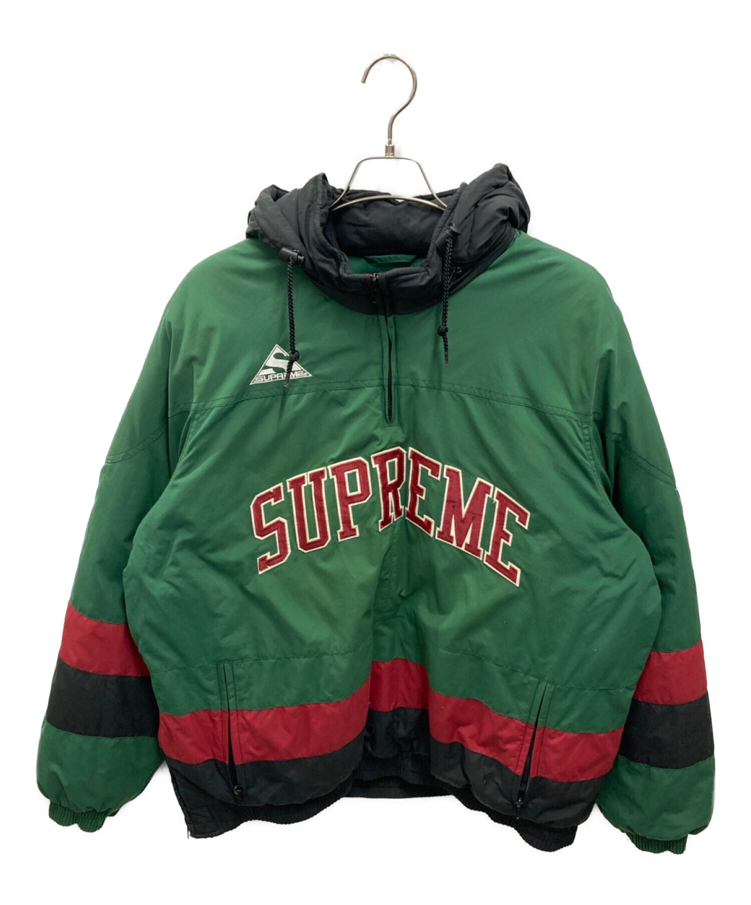 Supreme (シュプリーム) Puffy Hockey Pullover Jacket グリーン サイズ:L
