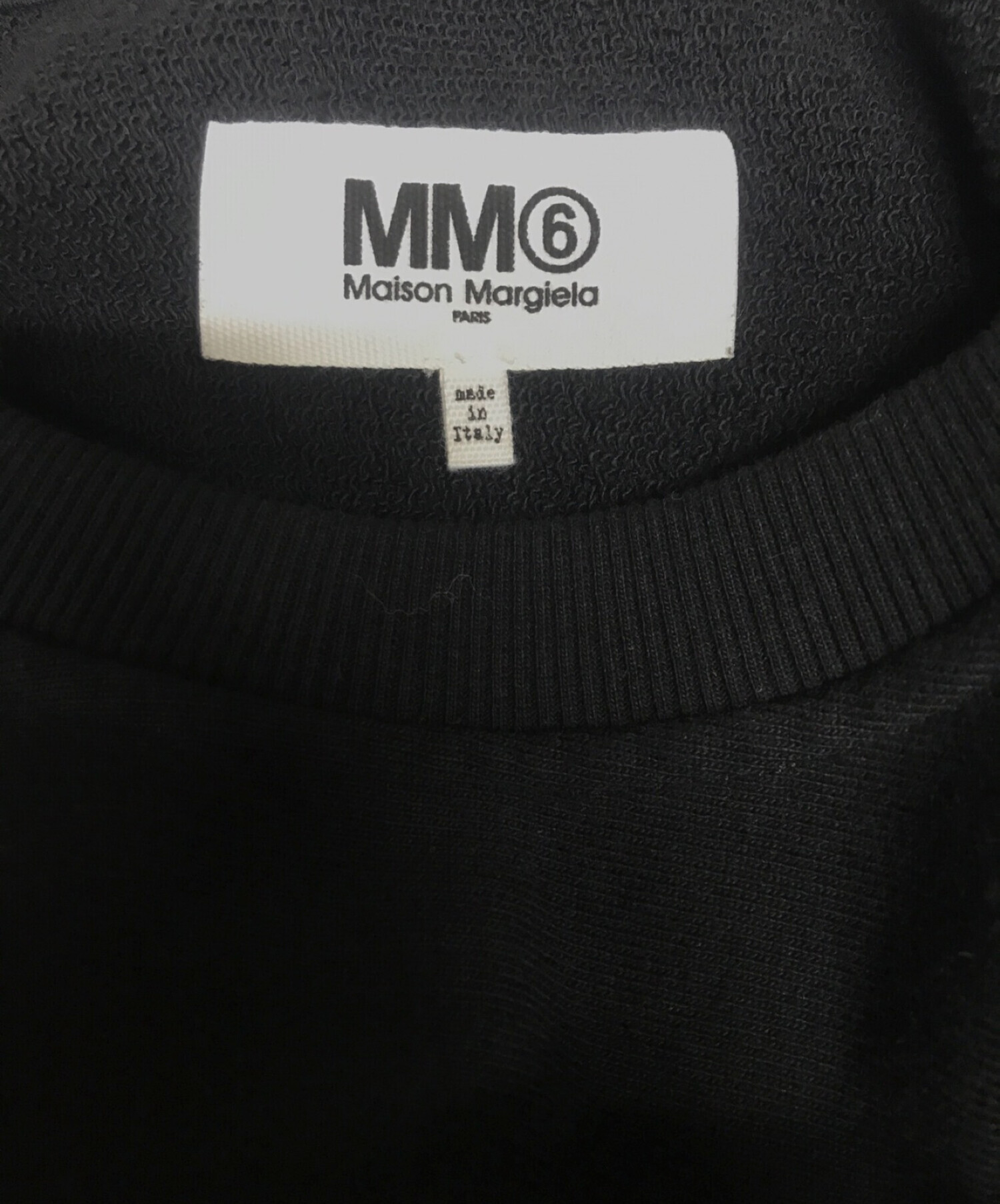 MM6 Maison Margiela (エムエムシックス メゾンマルジェラ) ドルマンスリーブオーバーサイズスウェット ブラック サイズ:S