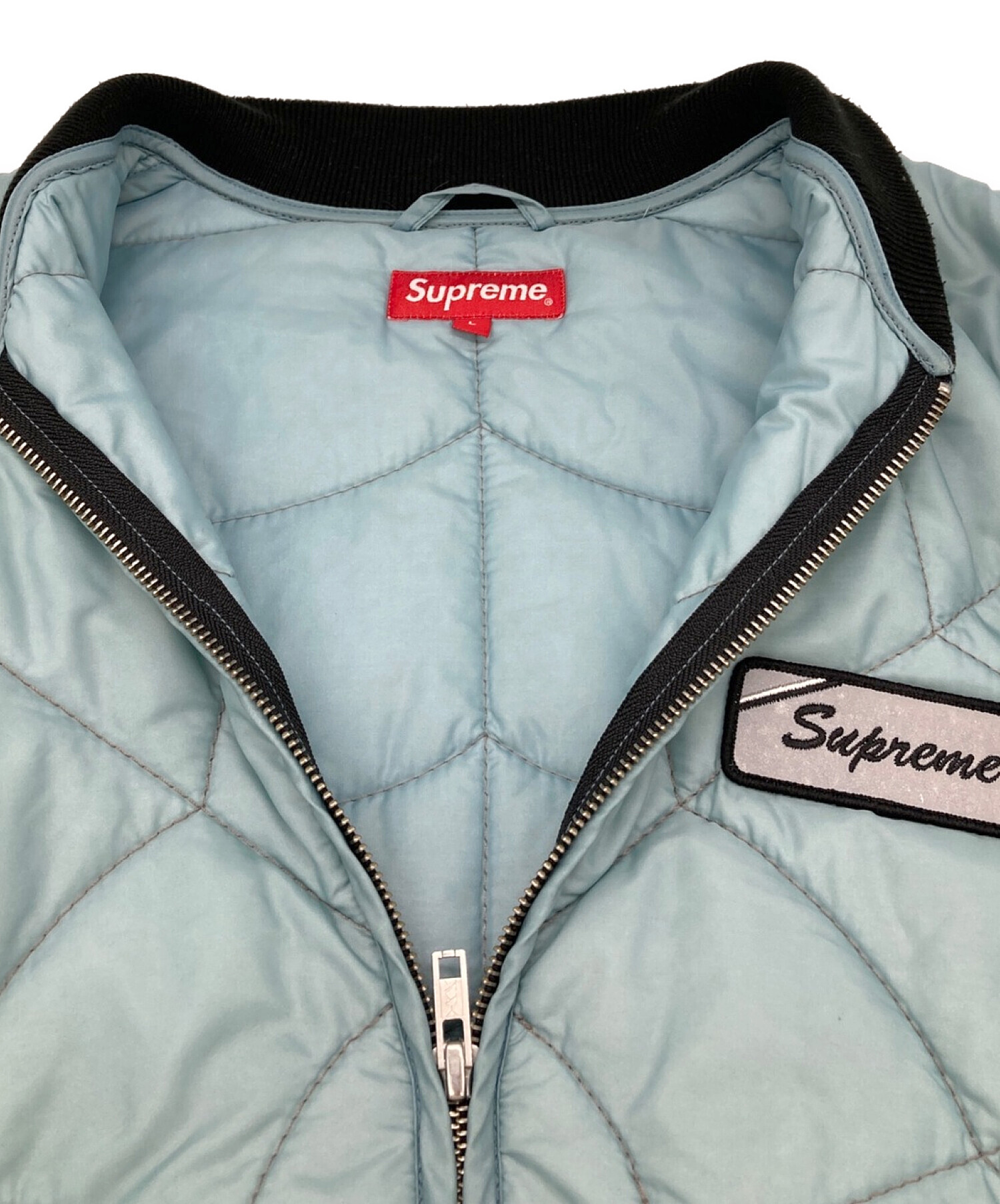 SUPREME (シュプリーム) Spider Web Quilted Work Jacket ブルー サイズ:L