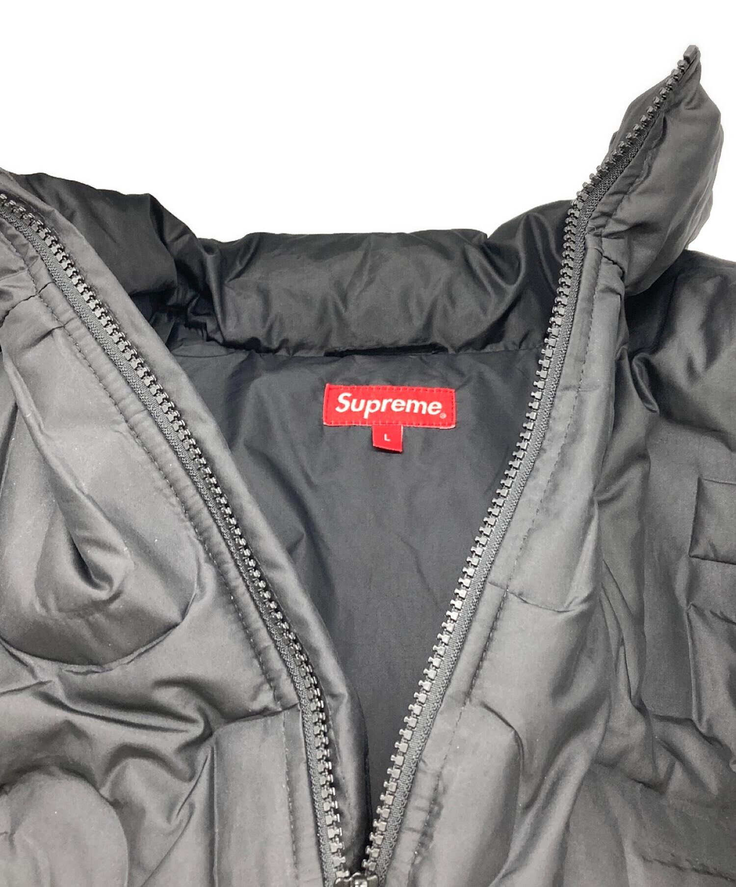 Supreme (シュプリーム) Bonded Logo Puffy Jacket ブラック サイズ:L