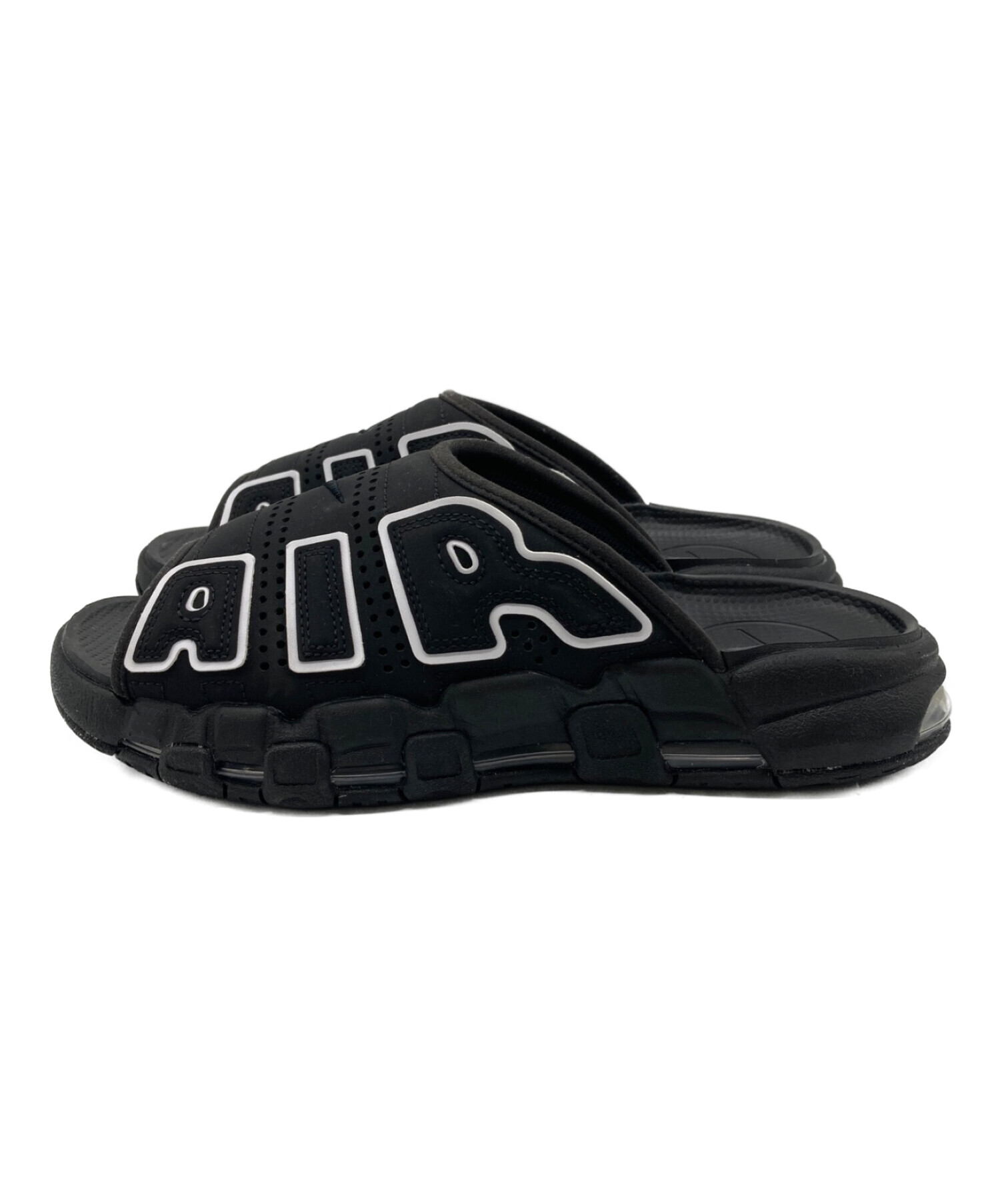 中古・古着通販】NIKE (ナイキ) AIR MORE UPTEMPO SLIDE ブラック