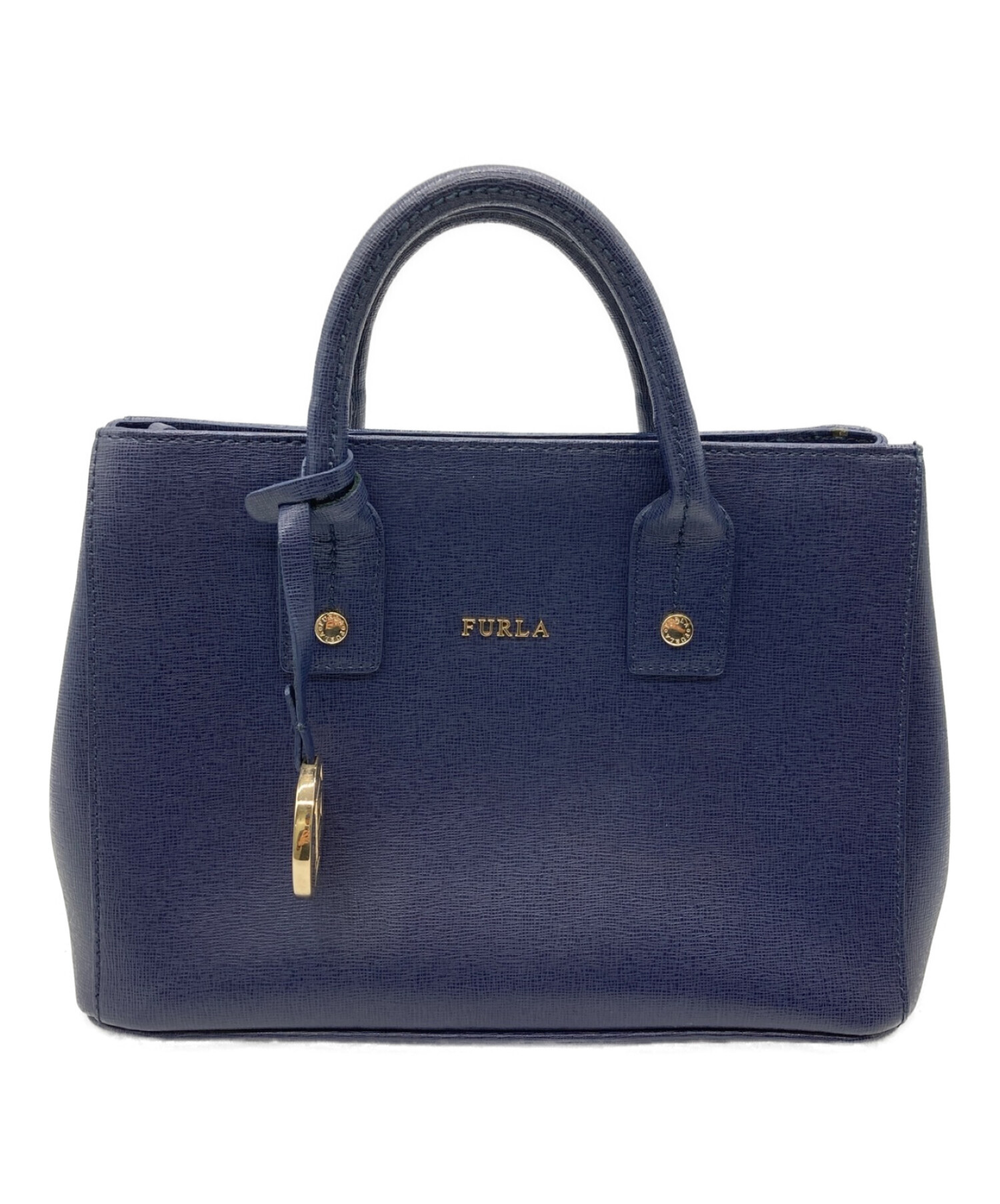 中古・古着通販】FURLA (フルラ) リンダミニトート ネイビー｜ブランド