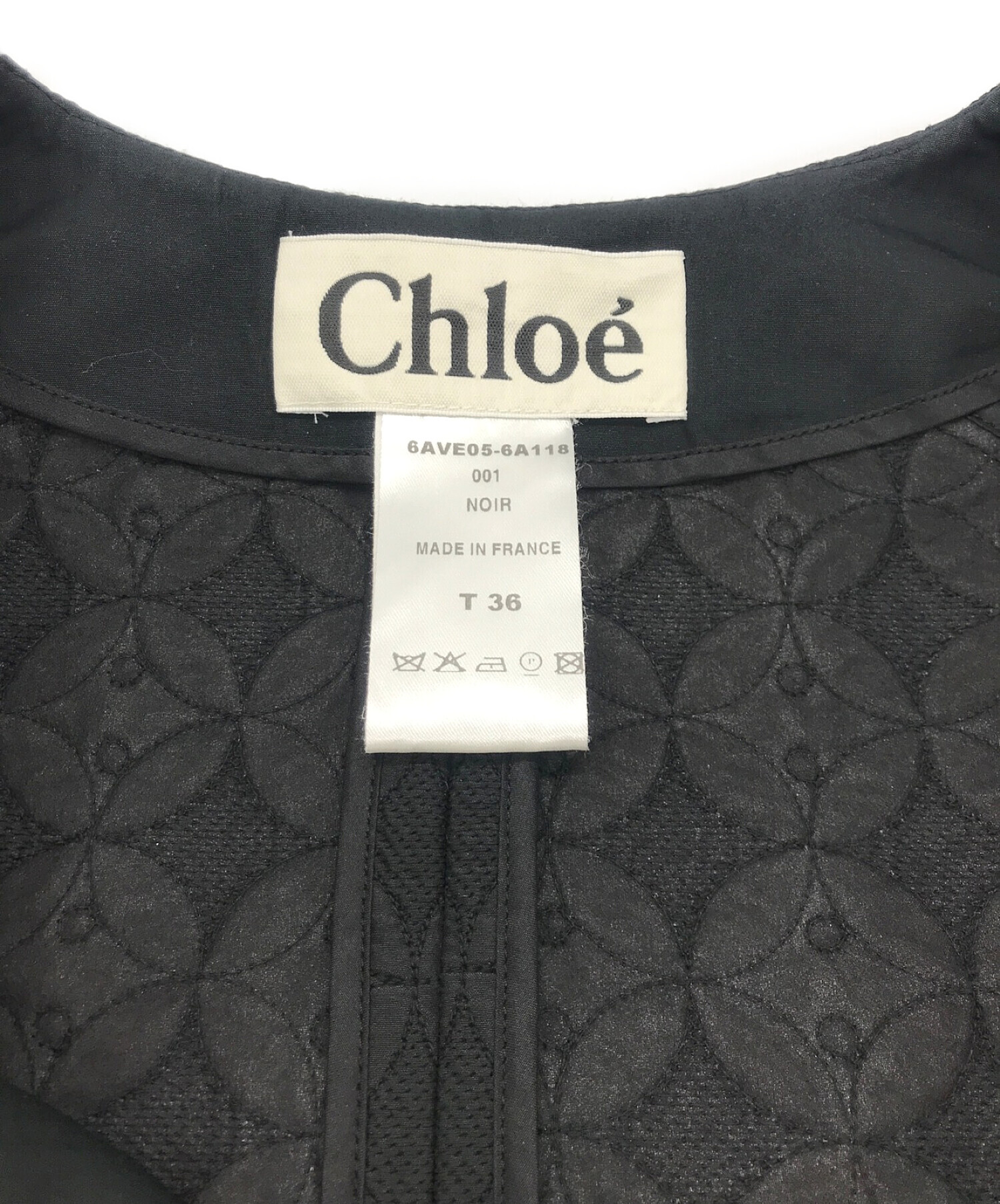 中古・古着通販】Chloe (クロエ) ノーカラーボレロジャケット ブラック サイズ:36｜ブランド・古着通販 トレファク公式【TREFAC  FASHION】スマホサイト