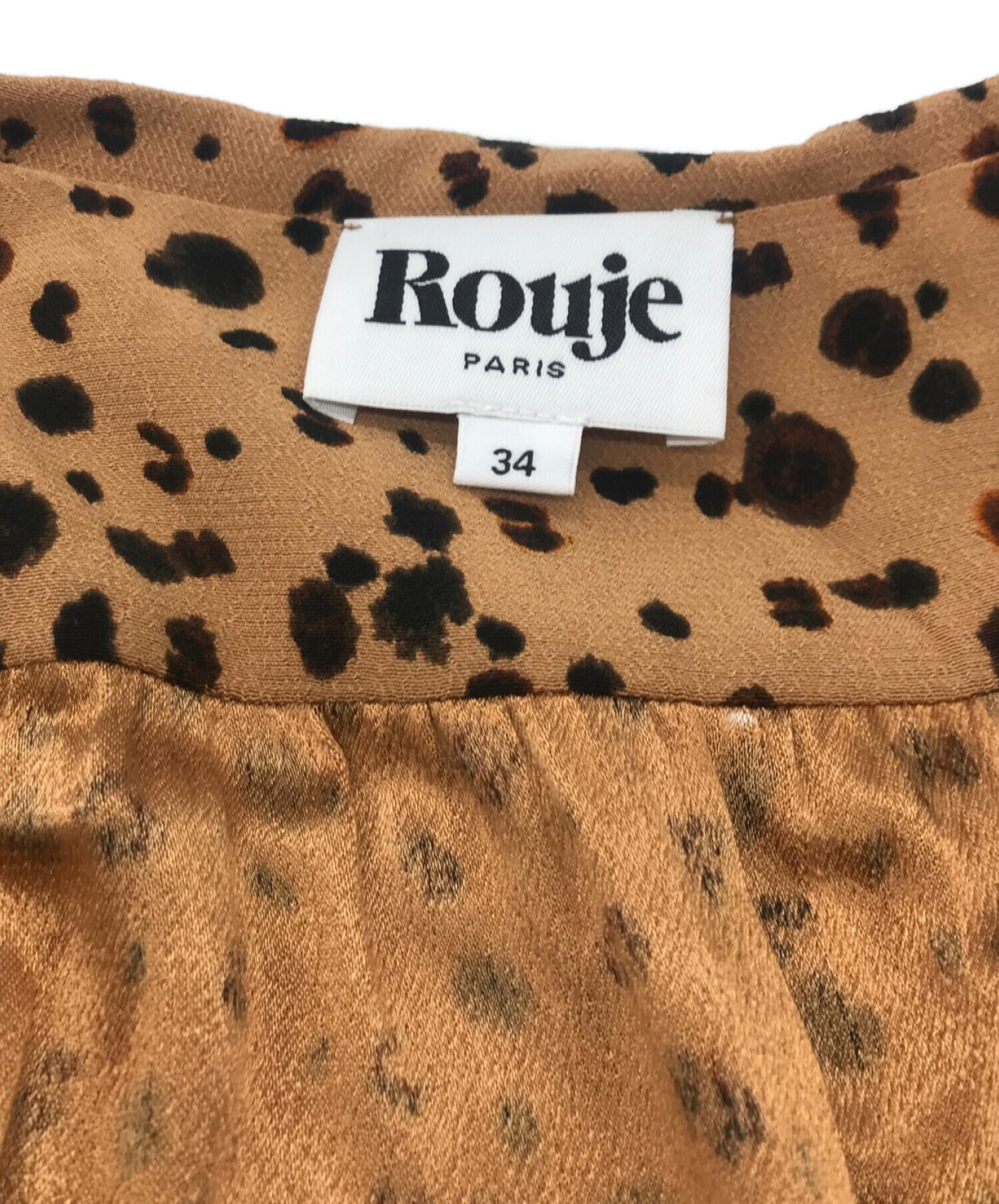 Rouje PARIS (ルージュ) カシュクールブラウスワンピース ブラウン サイズ:S