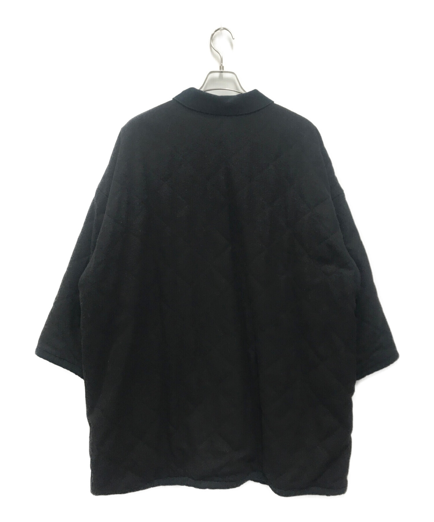 mizuiro-ind (ミズイロインド) ウールブレンドチェックキルティングジャケット ブラック サイズ:Free