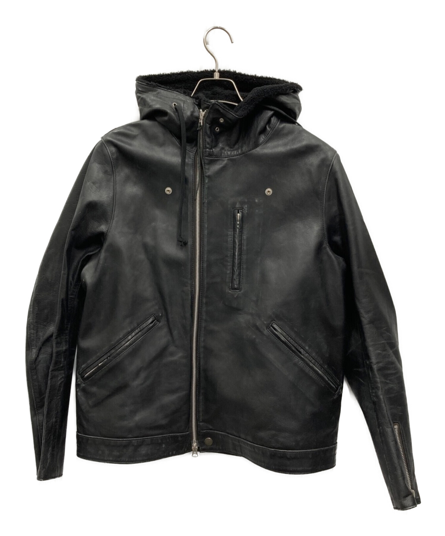 UNDERCOVERISM (アンダーカバーイズム) LEATHER ARMY RIDERS JACKET ブラック サイズ:2