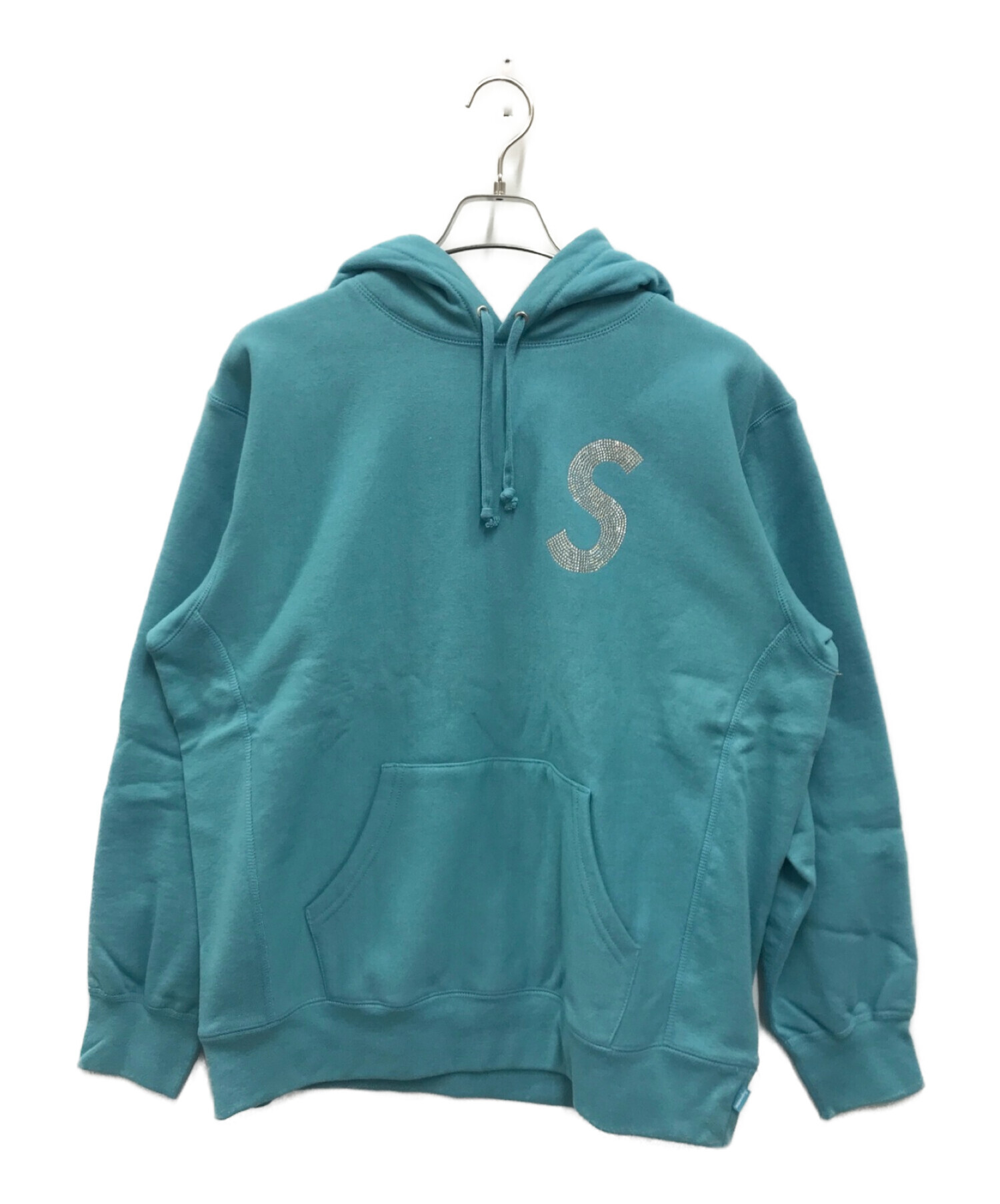 Supreme (シュプリーム) 21SS Swarovski S Logo Hooded Sweatshirt ライトアクア サイズ:M