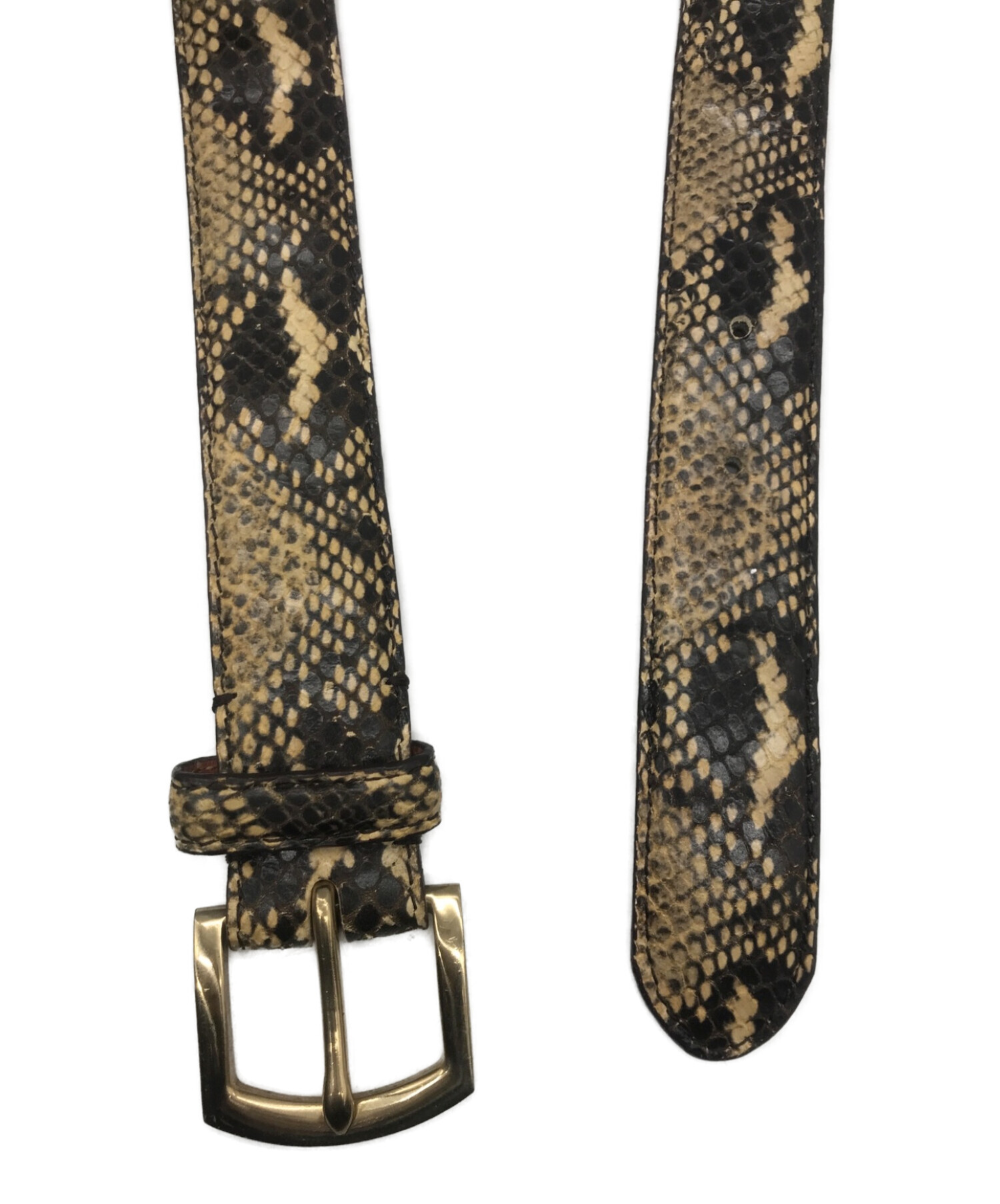 Supreme (シュプリーム) Faux Snakeskin Belt ベージュ サイズ:L/XL