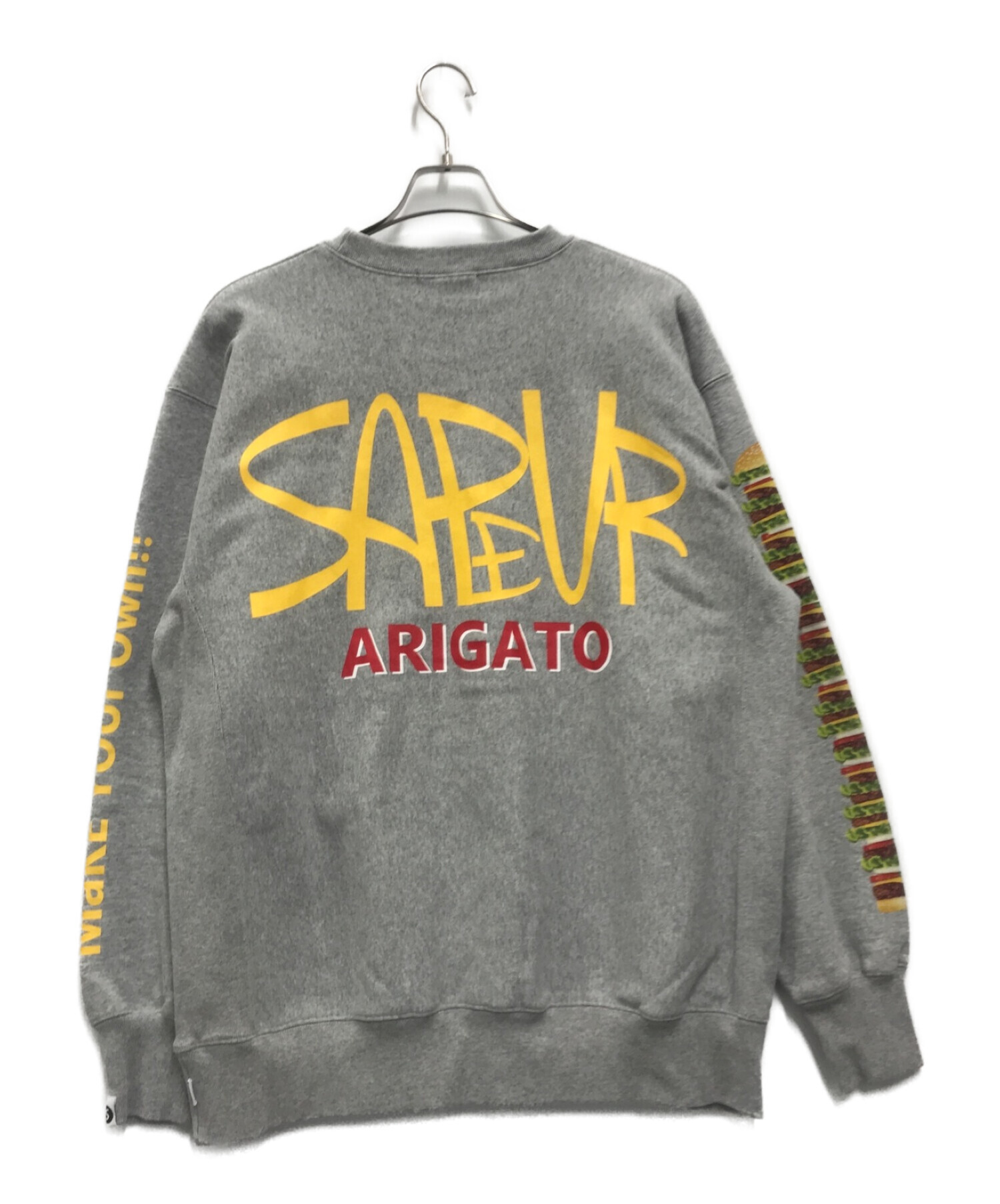 SAPEur (サプール) BURGER CREW SWEAT グレー サイズ:XL