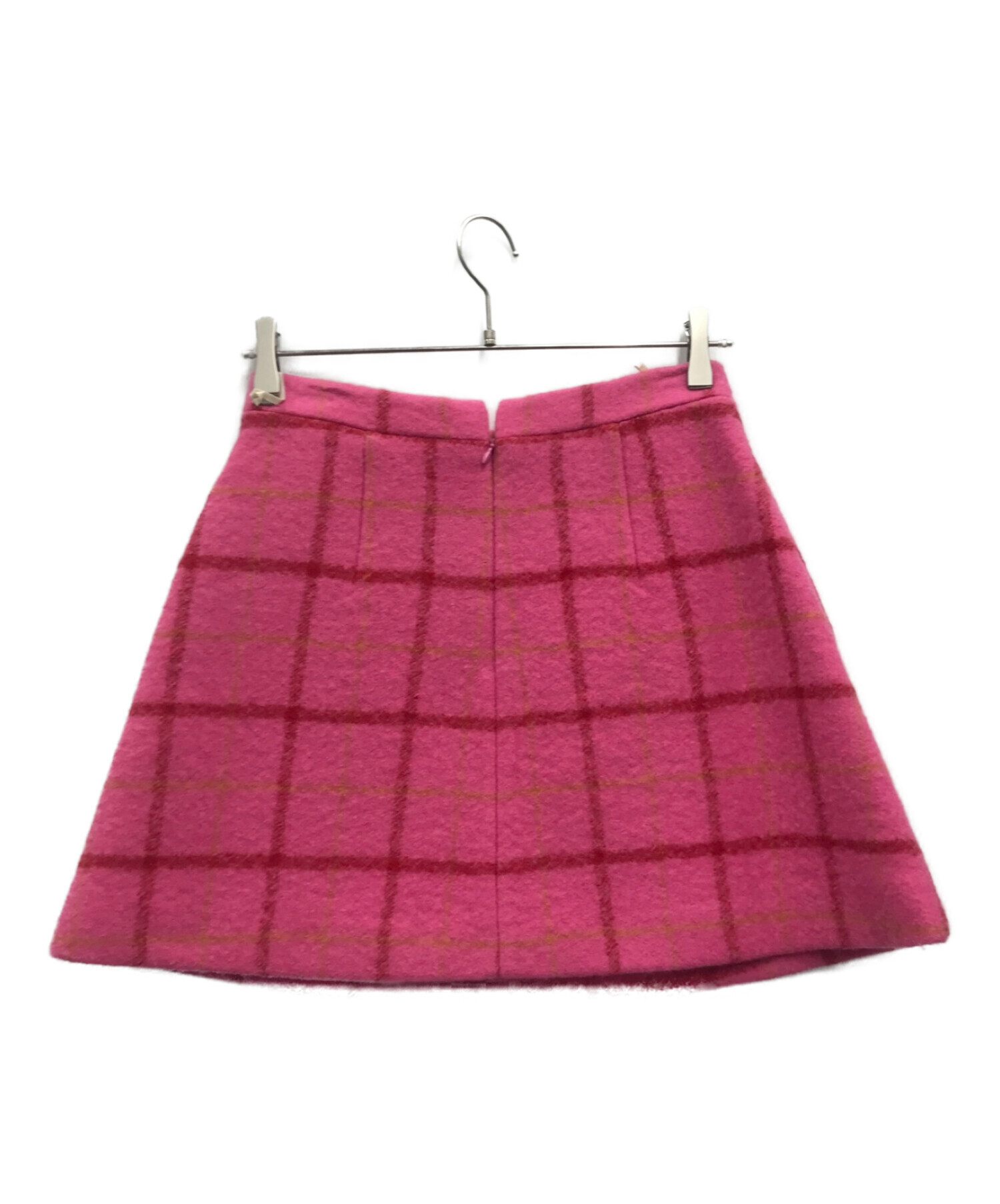 Patou (パトゥ) high-waisted check skirt ピンク サイズ:S（36）