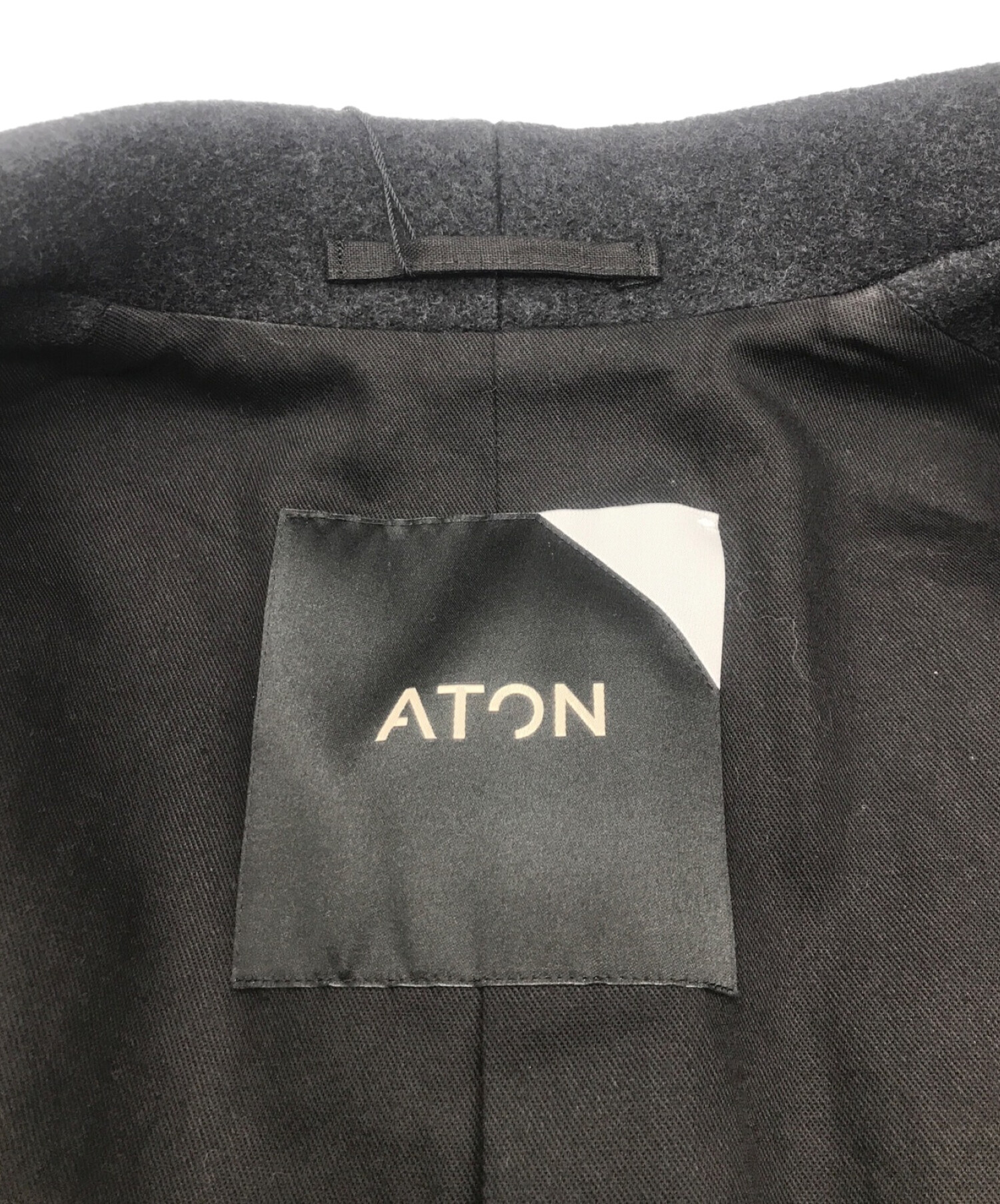 中古・古着通販】ATON (エイトン) BOUMOU MELTON CHESTER COAT グレー