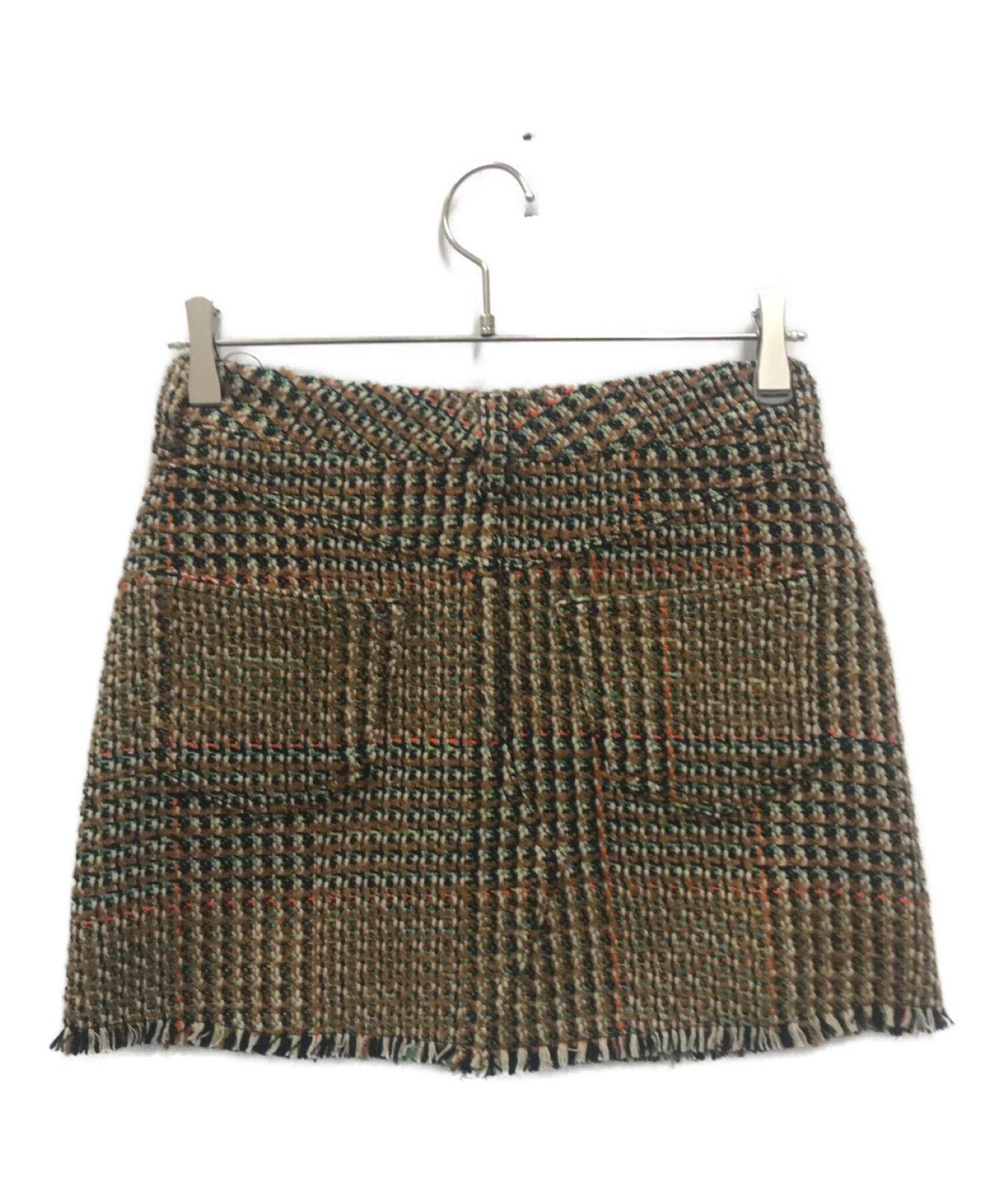 STELLA McCARTNEY (ステラマッカートニー) WOOL TWEED MINI Skirt ブラウン サイズ:38