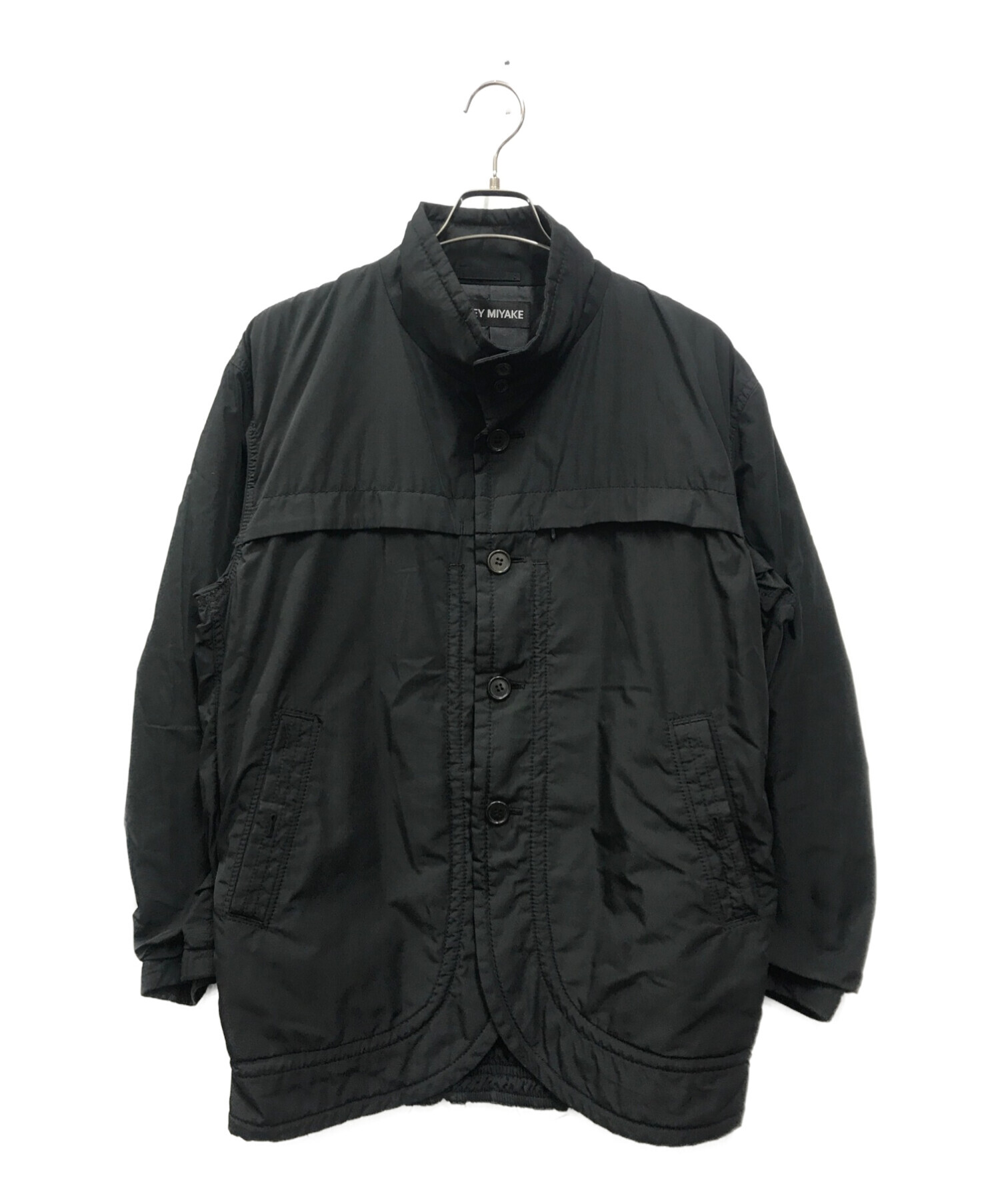 ISSEY MIYAKE (イッセイミヤケ) スタンドカラージャケット ブラック サイズ:2