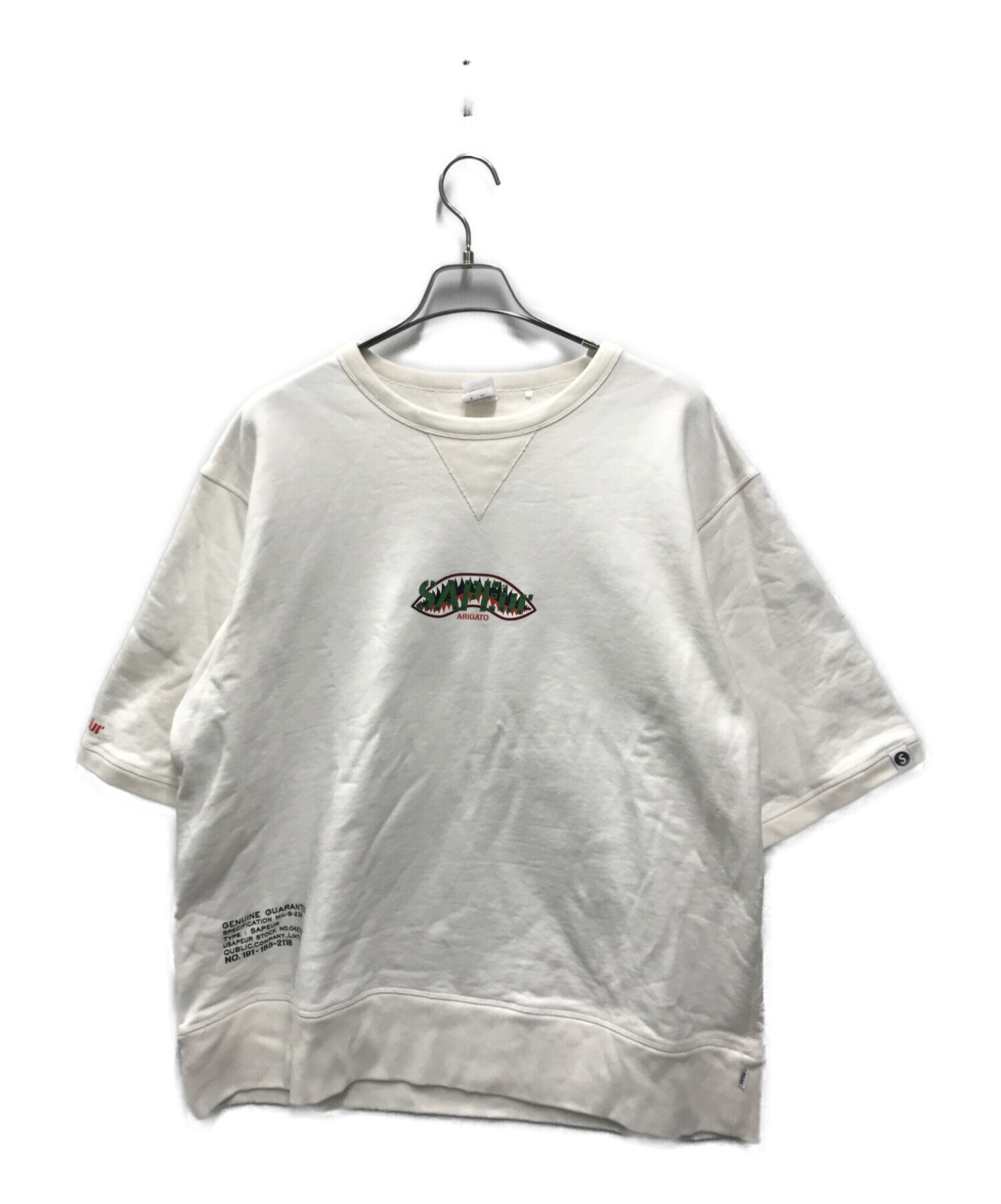 中古・古着通販】SAPEur (サプール) S/S SWEAT SHARK MOUTH HEAD ホワイト サイズ:XXL｜ブランド・古着通販  トレファク公式【TREFAC FASHION】スマホサイト