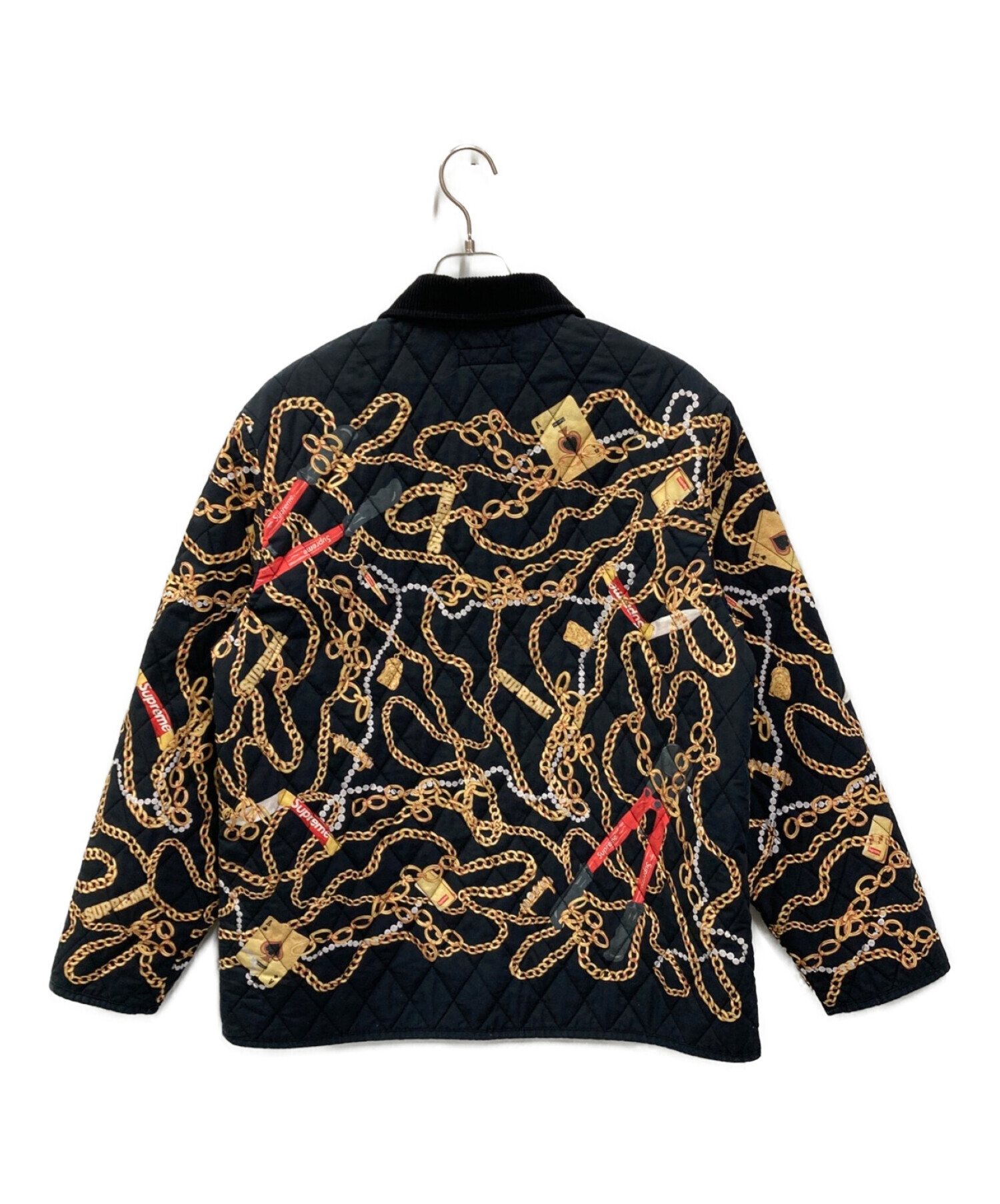 袖丈62supreme chains quilted jacket シュプリーム