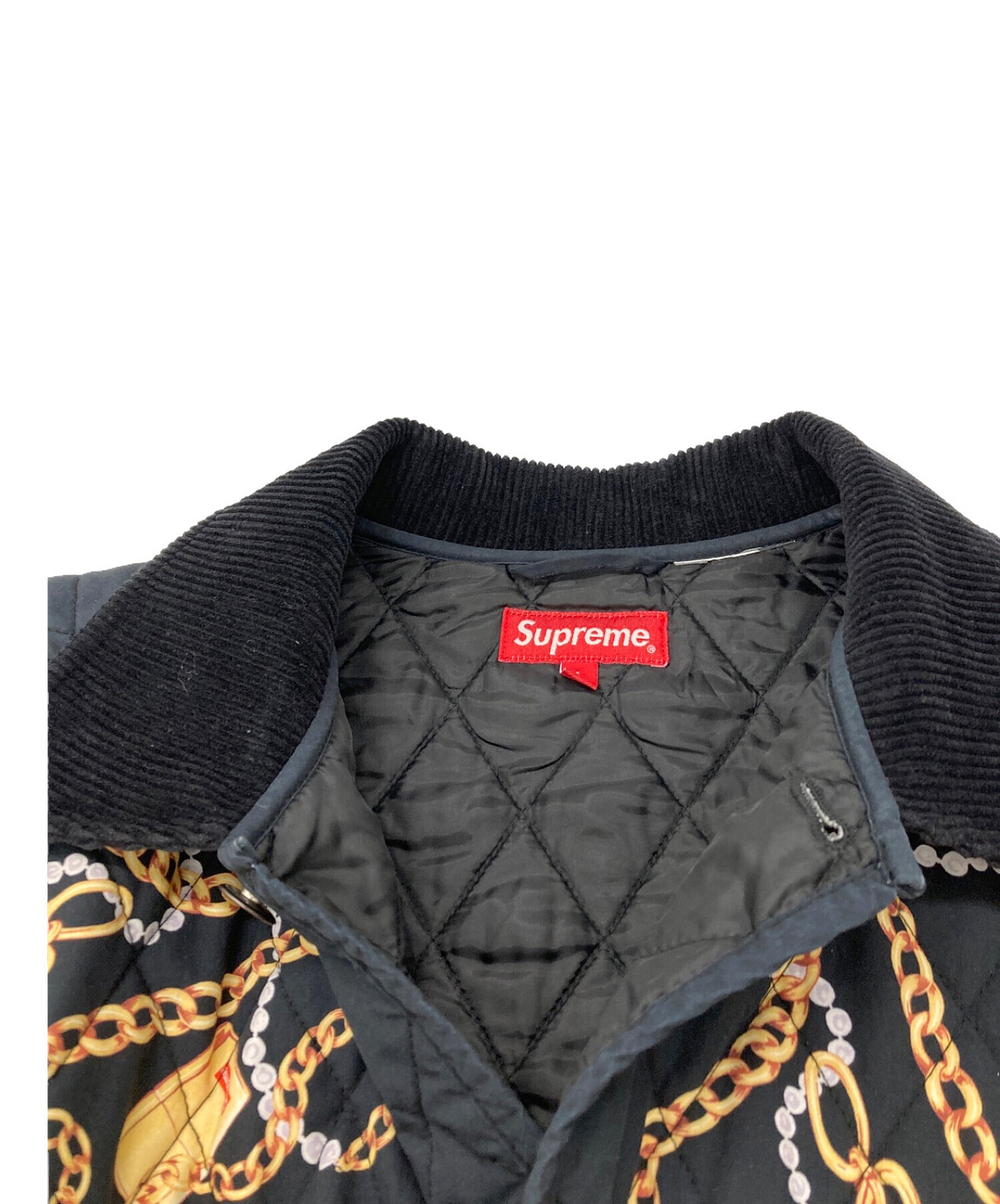 SUPREME シュプリーム chains Quilted Jacket Lブルゾン