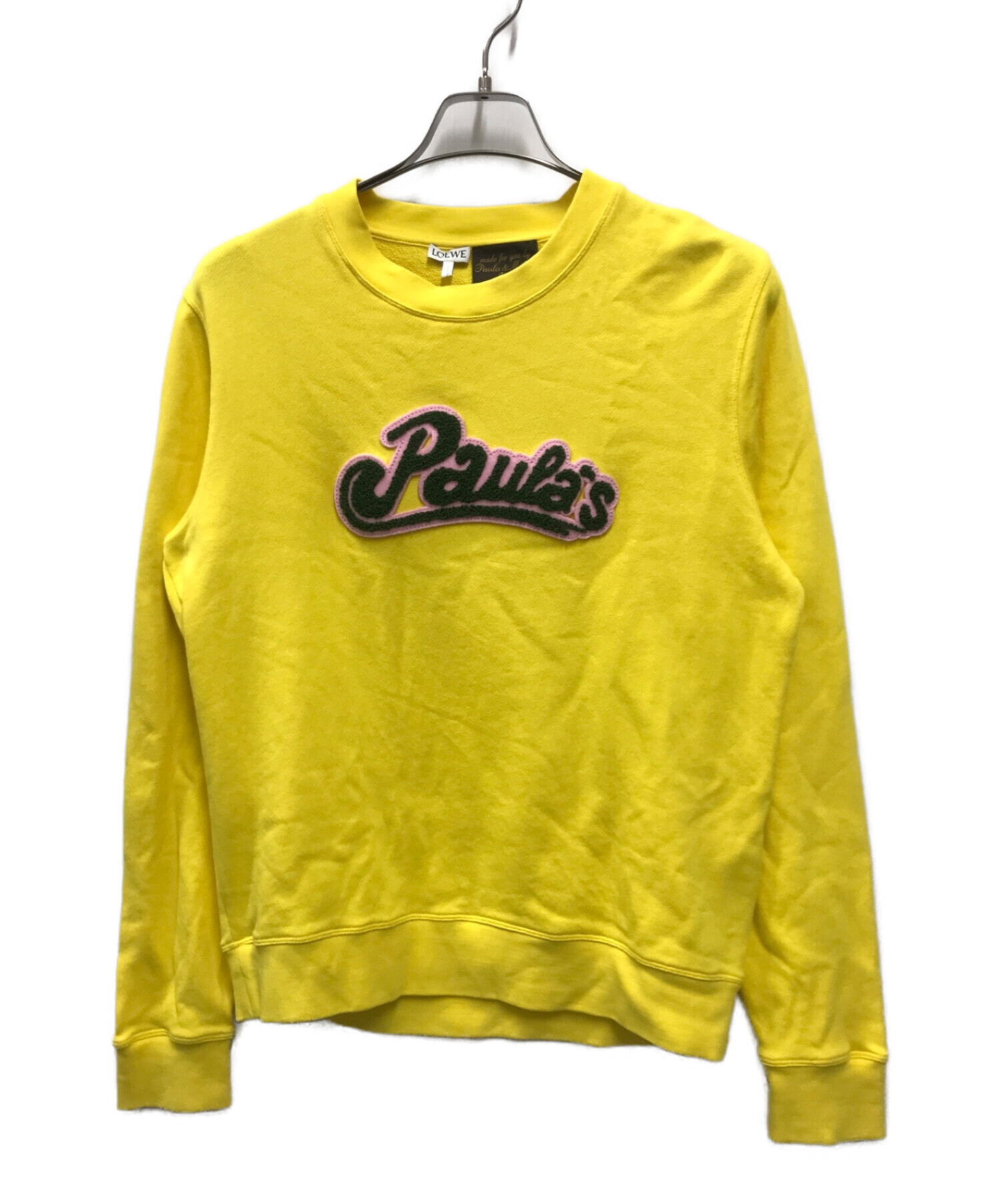 LOEWE (ロエベ) Paula's Ibiza (パウラズ イビザ) Logo-Appliqued Cotton Sweatshirt イエロー  サイズ:S