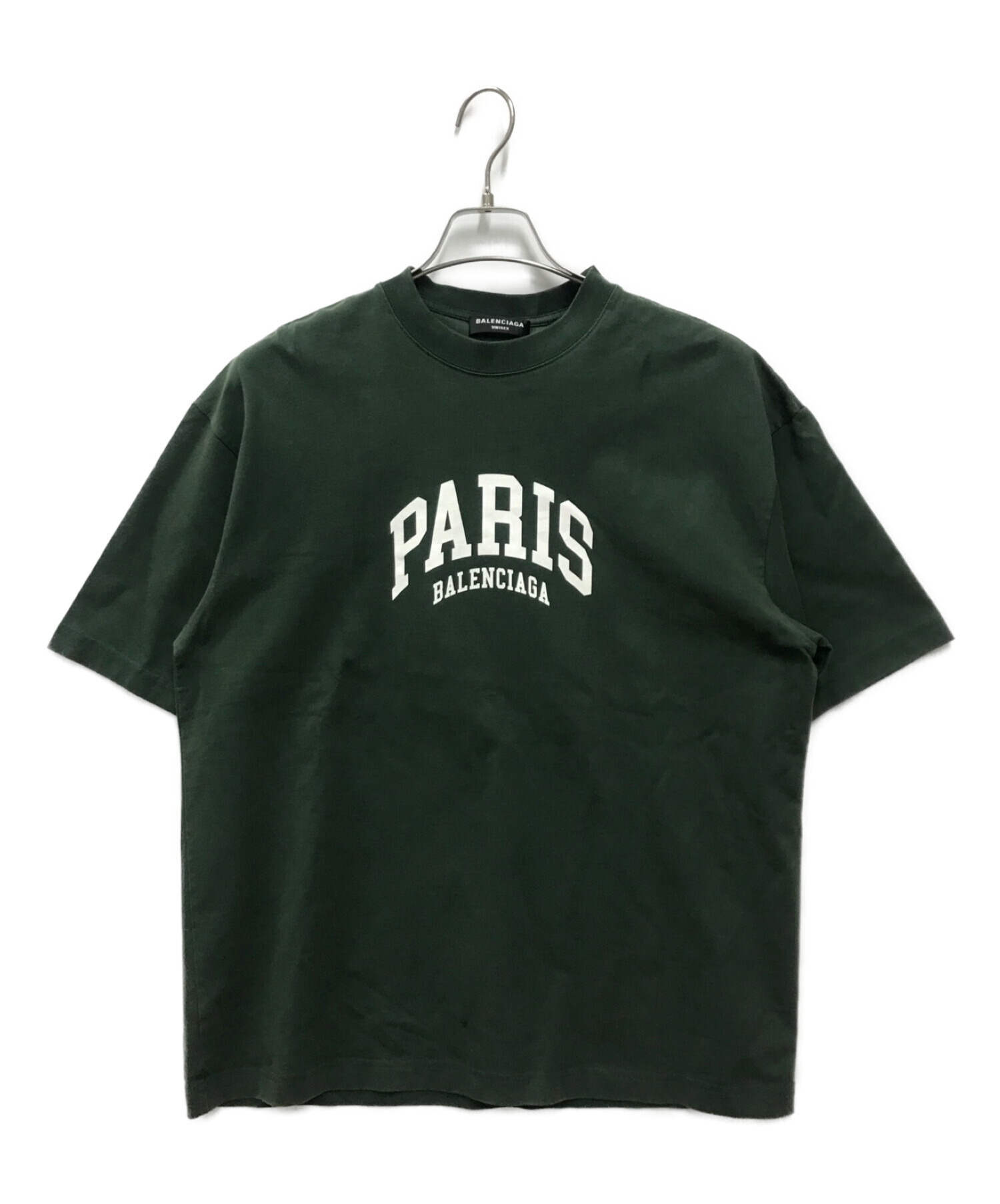 BALENCIAGA (バレンシアガ) Cities Paris Tシャツ オリーブ サイズ:XS