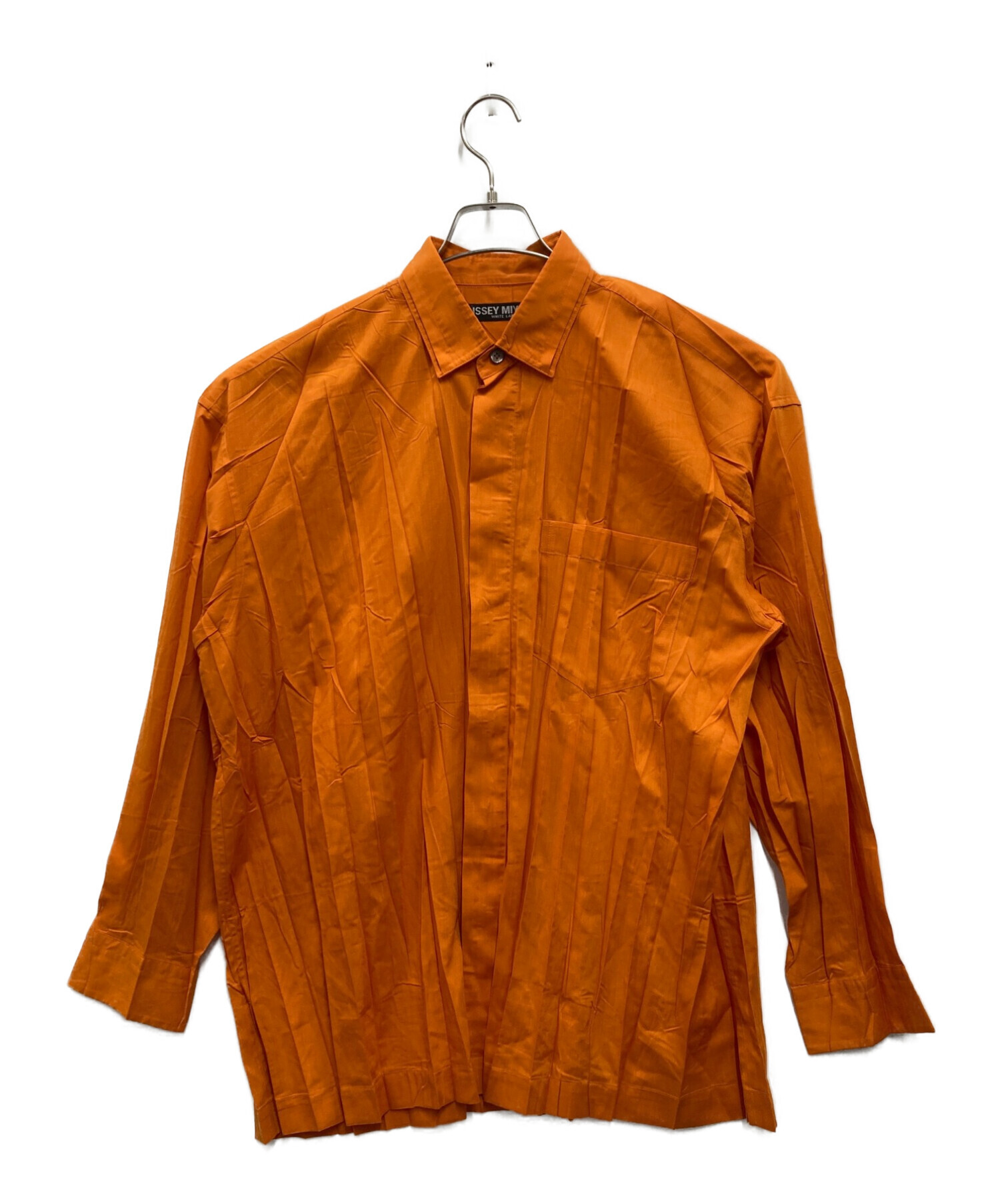 ISSEY MIYAKE (イッセイミヤケ) プリーツシャツ オレンジ サイズ:2