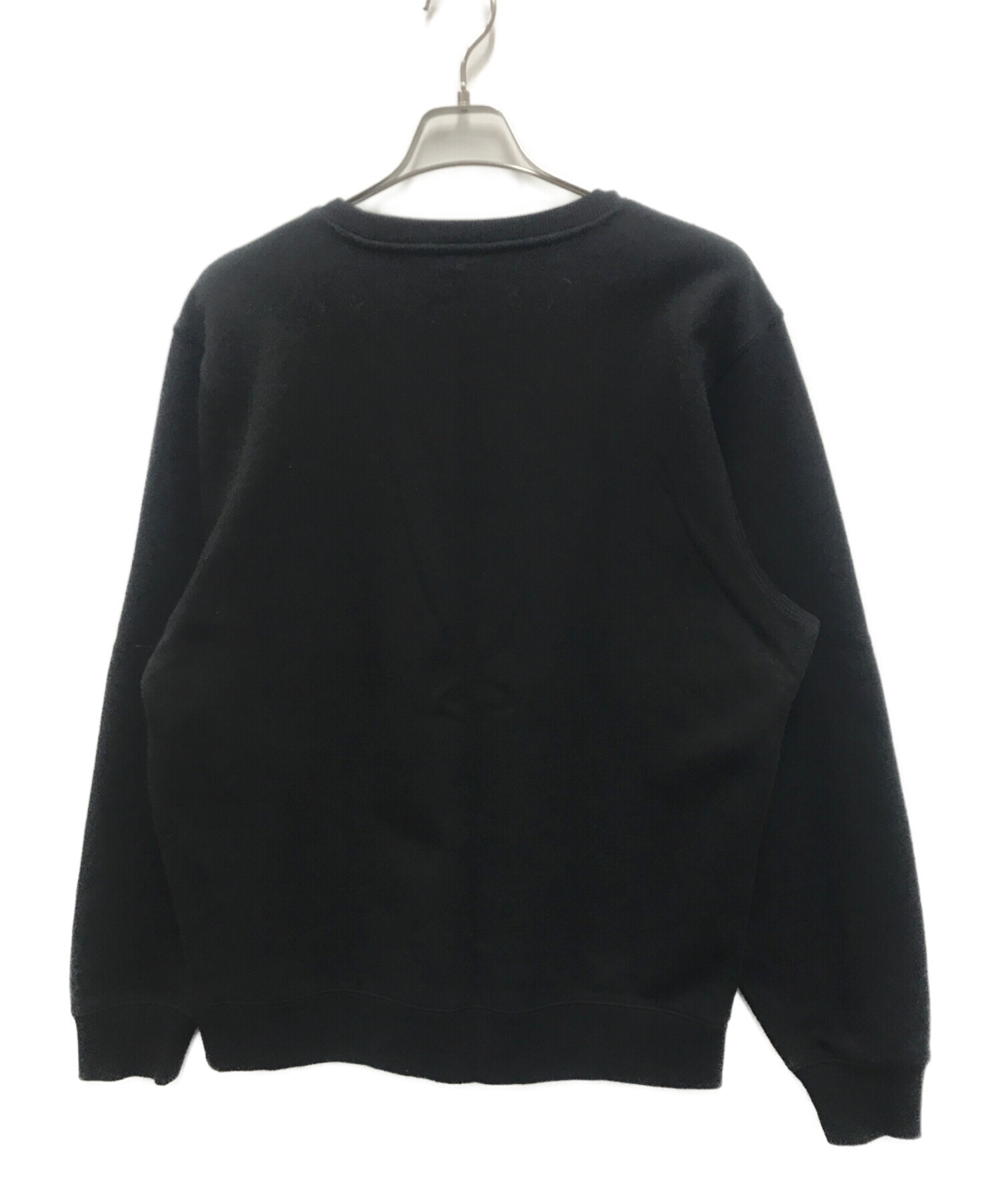 stussy (ステューシー) Smooth Stock Applique Crewneck Sweatshirt ブラック サイズ:M